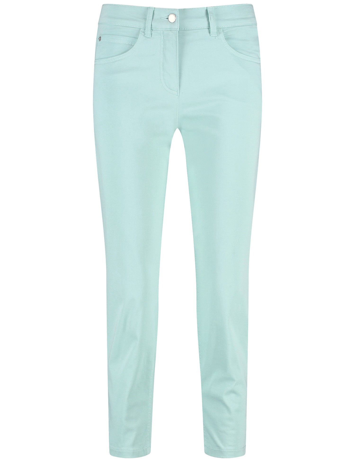 Pantalon toile cinq poches bleu lagon longueur 3/4 GERRY WEBER