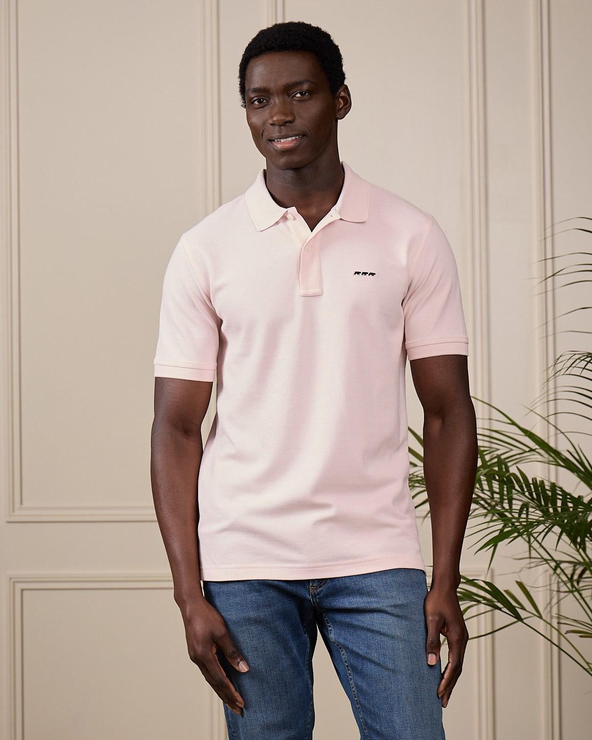 Polo rose clair MISE AU GREEN
