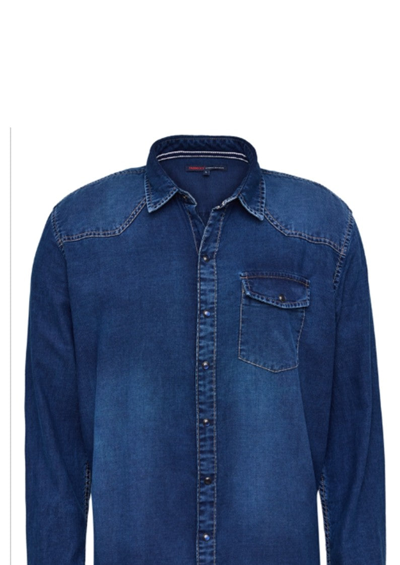 Chemise jean pression PADDOCK'S