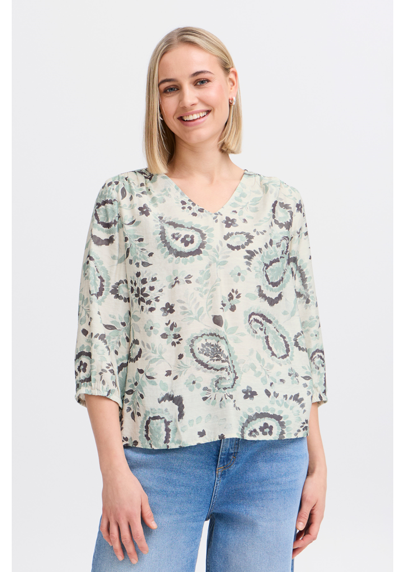 Blouse viscose imprimé cachemire FRANSA