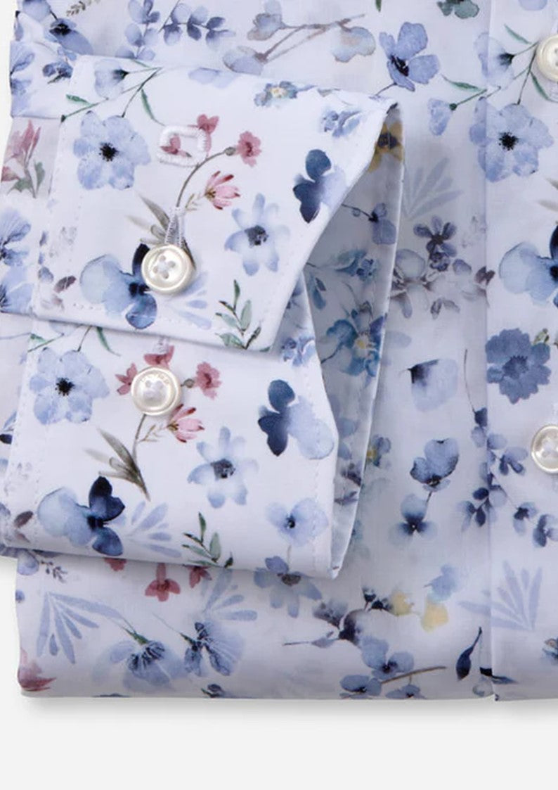Chemise imprimé fleur coupe droite OLYMP