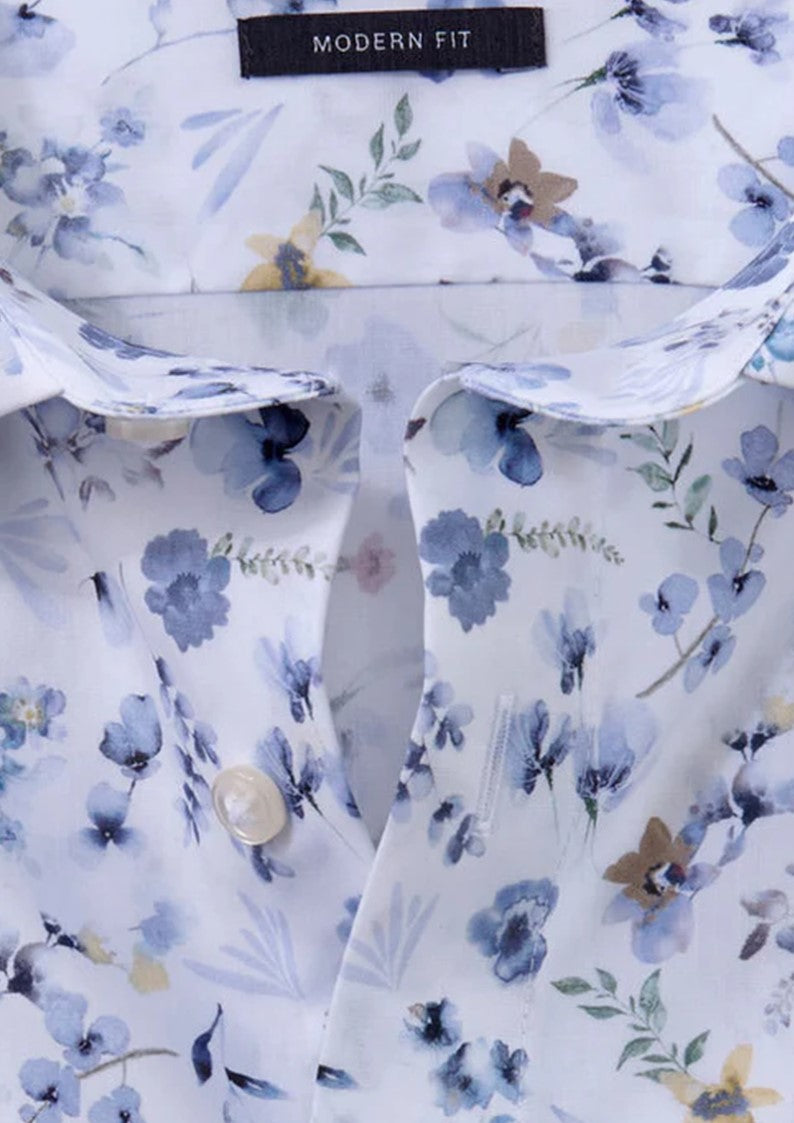 Chemise imprimé fleur coupe droite OLYMP