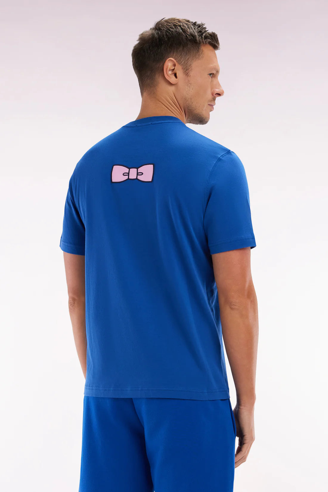 T-shirt en coton Pima bleu foncé broderie dos EDEN PARK