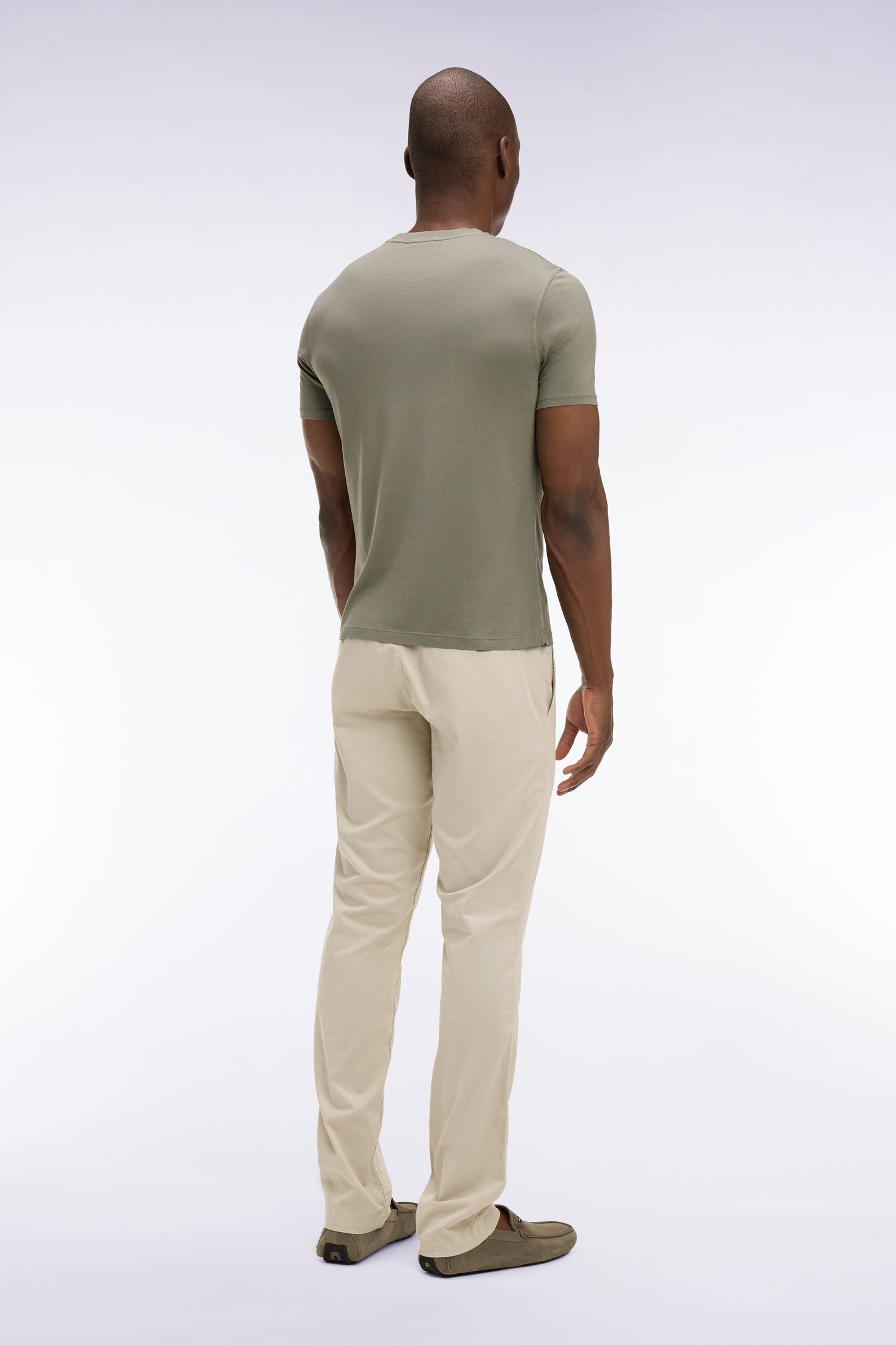 Pantalon chino regular en coton stretch beige EDEN PARK