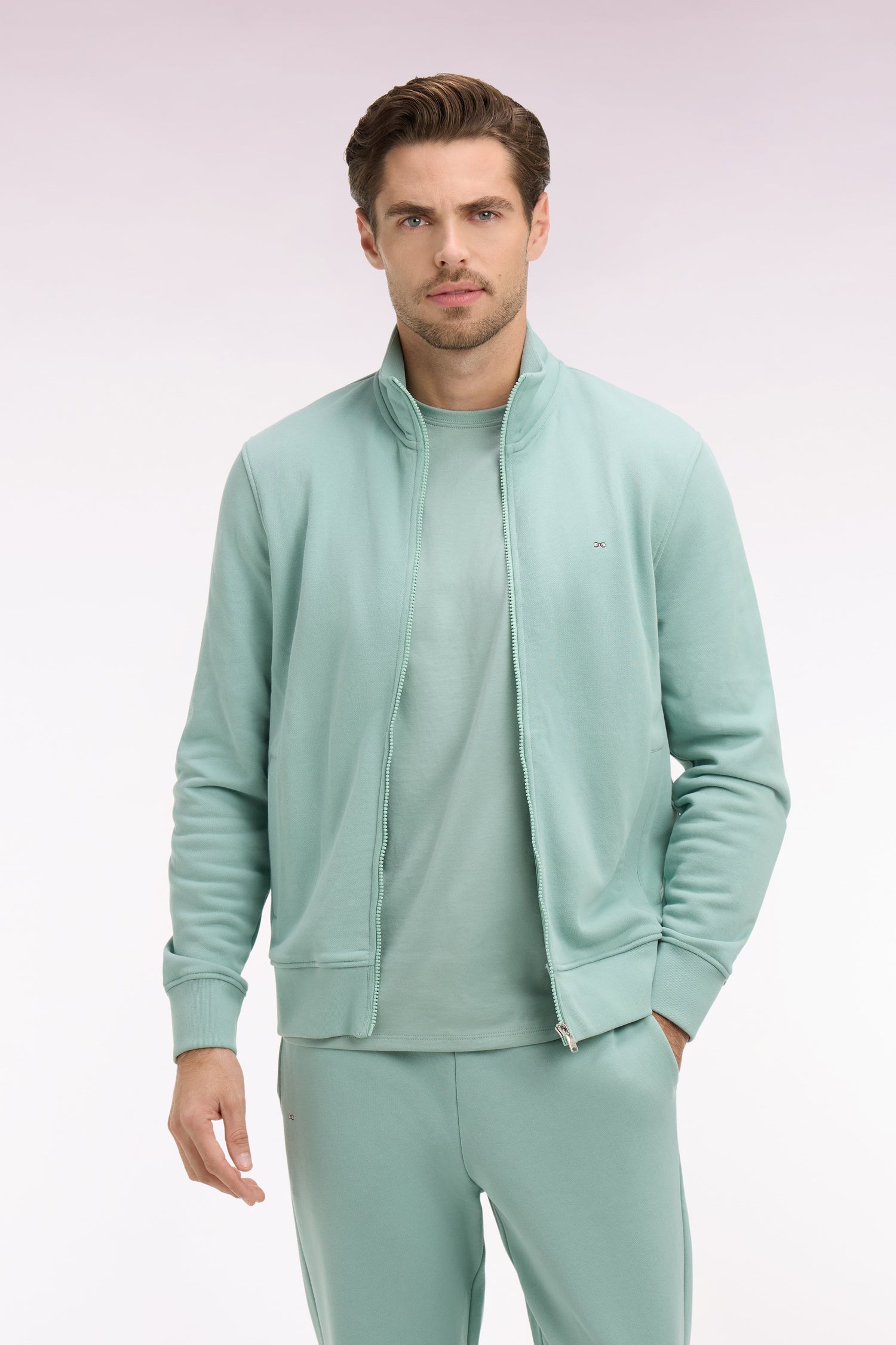 Chemise  en lin vert d'eau EDEN PARK