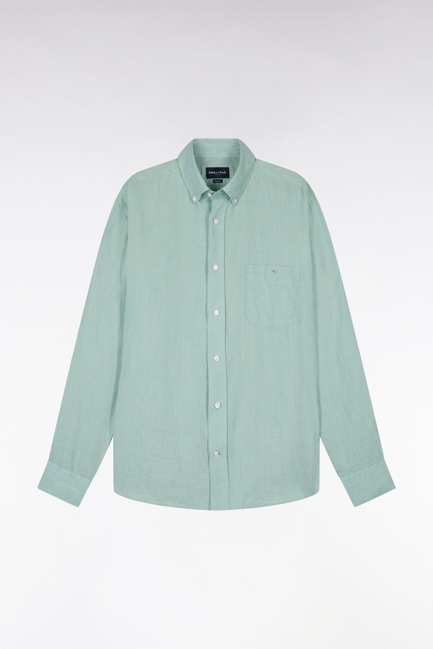 Chemise  en lin vert d'eau EDEN PARK