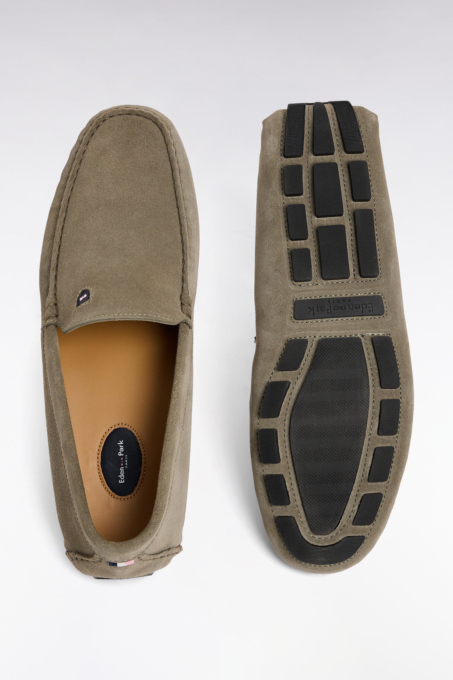 Mocassins en cuir suédé beige EDEN PARK