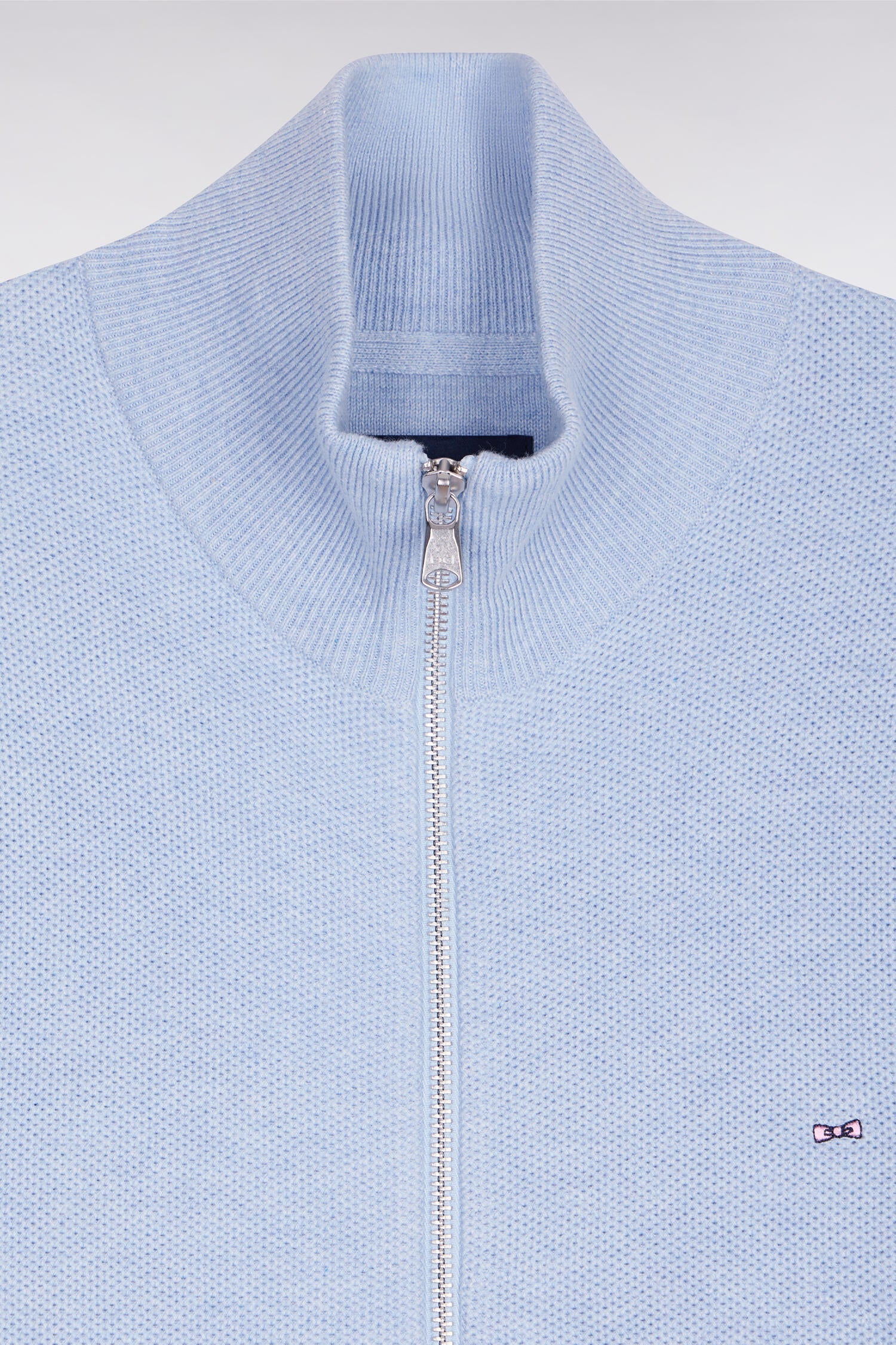 Cardigan zippé en coton ciel EDEN PARK