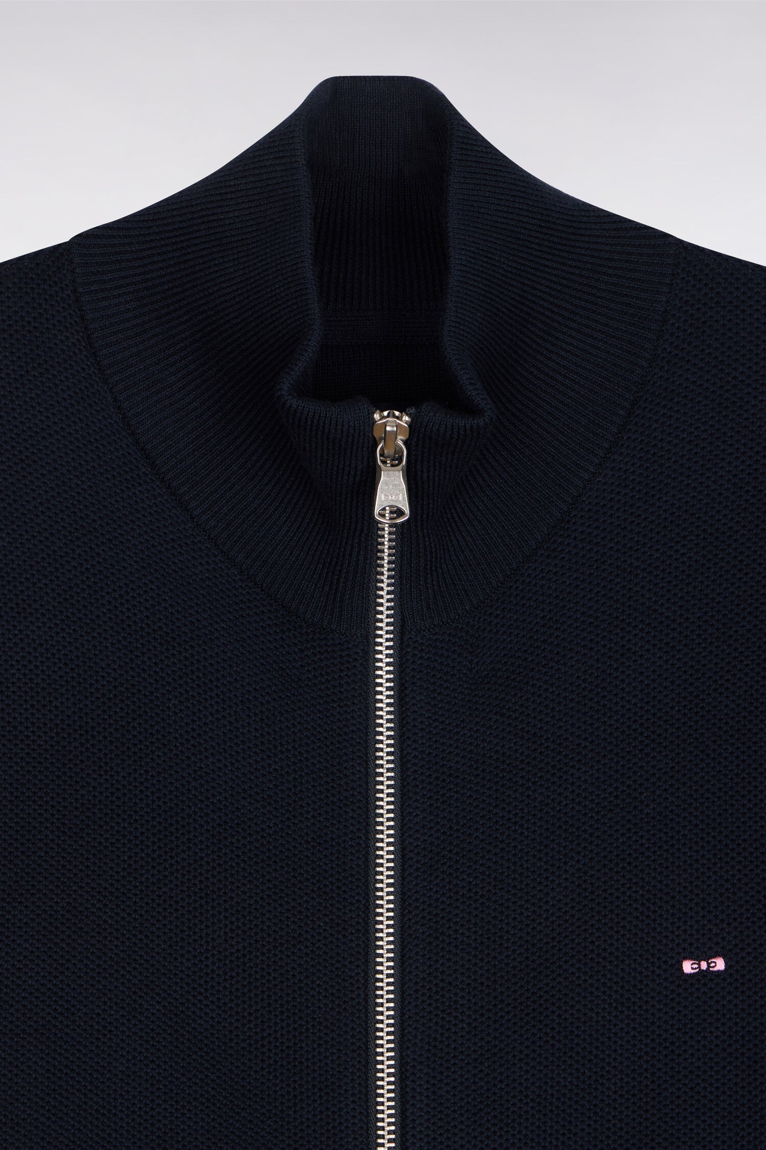 Cardigan zippé en coton marine EDEN PARK