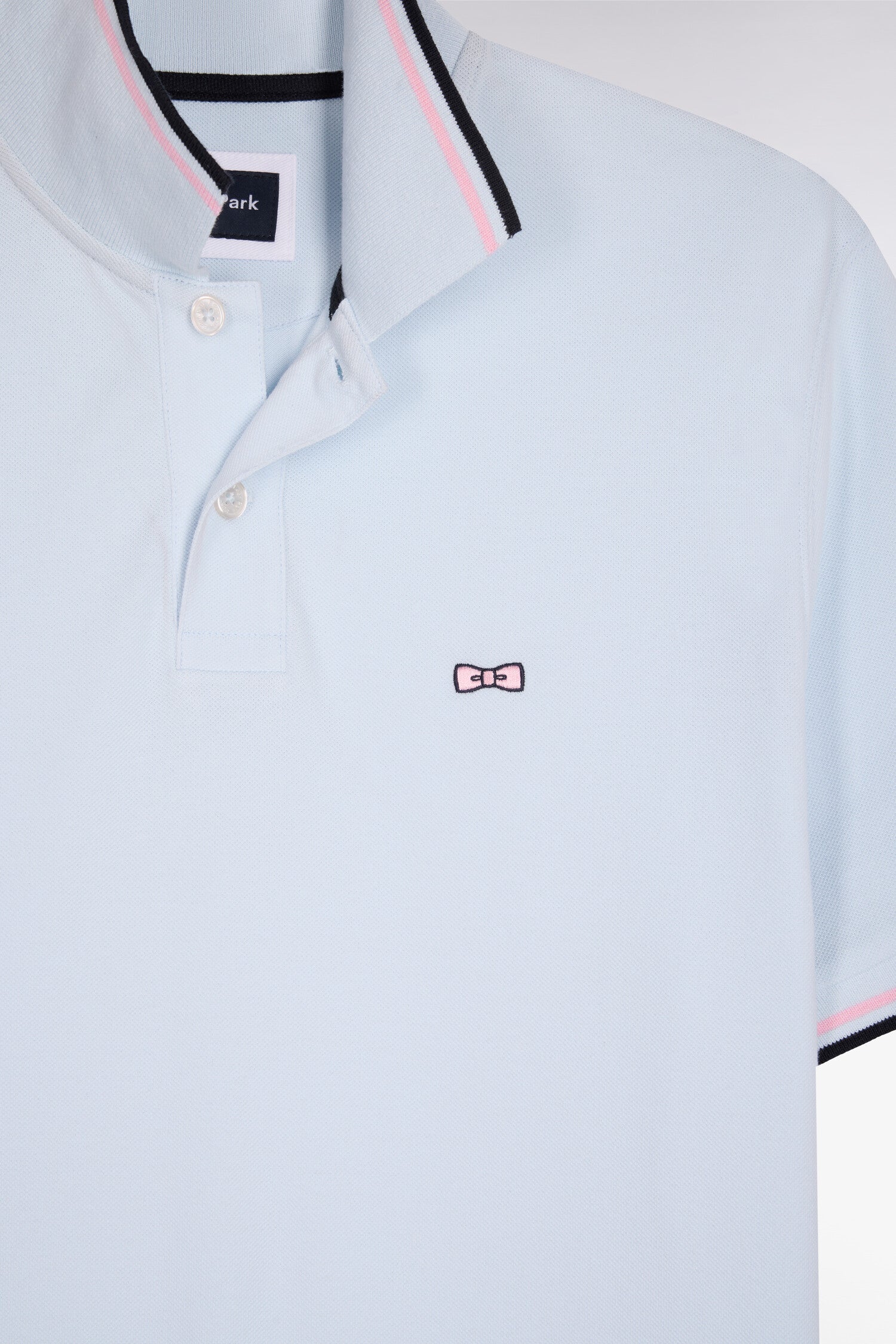 Polo manches courtes en coton ciel  EDEN PARK