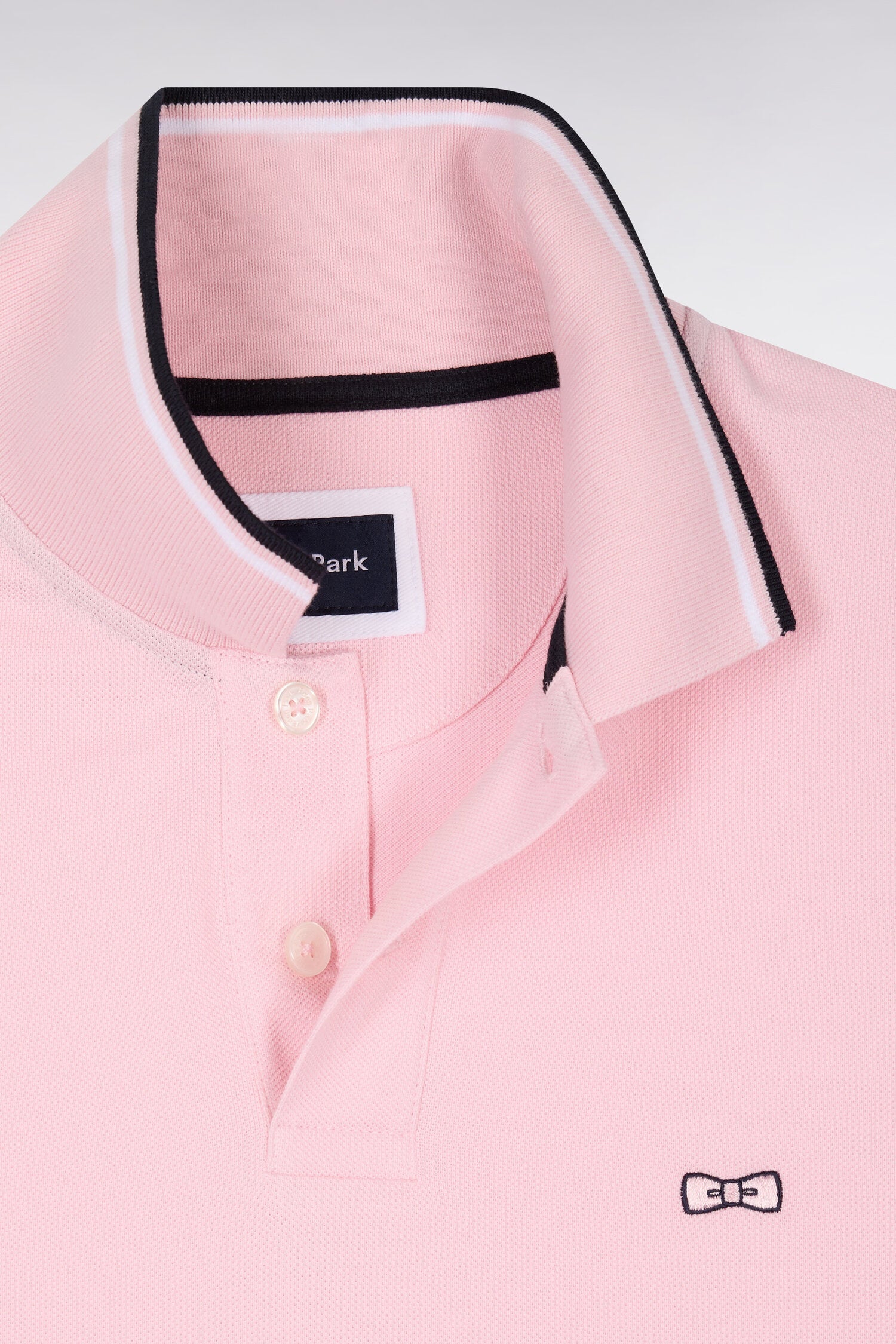 Polo à manches courtes en coton rose EDEN PARK