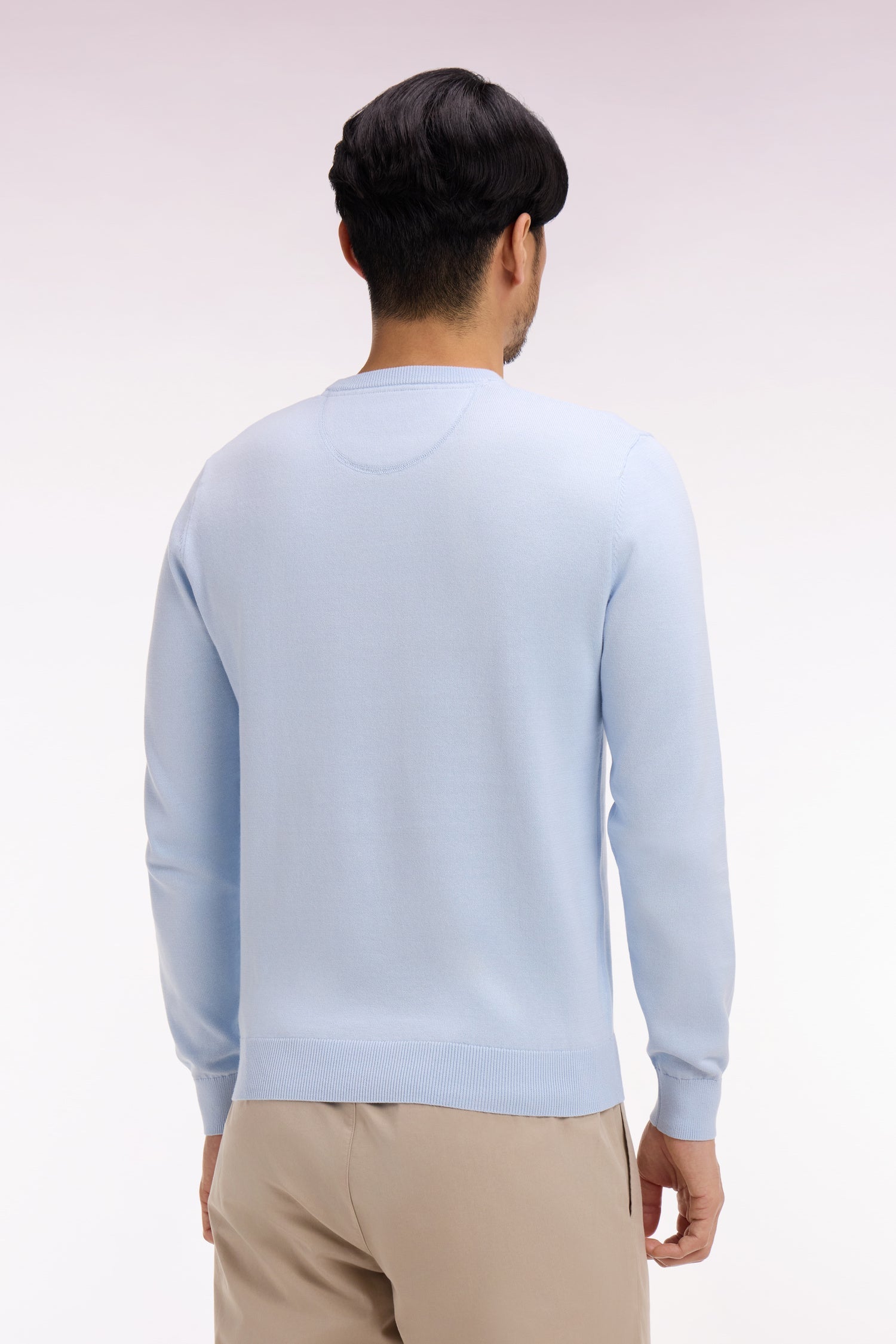 Pull col rond en coton ciel EDEN PARK
