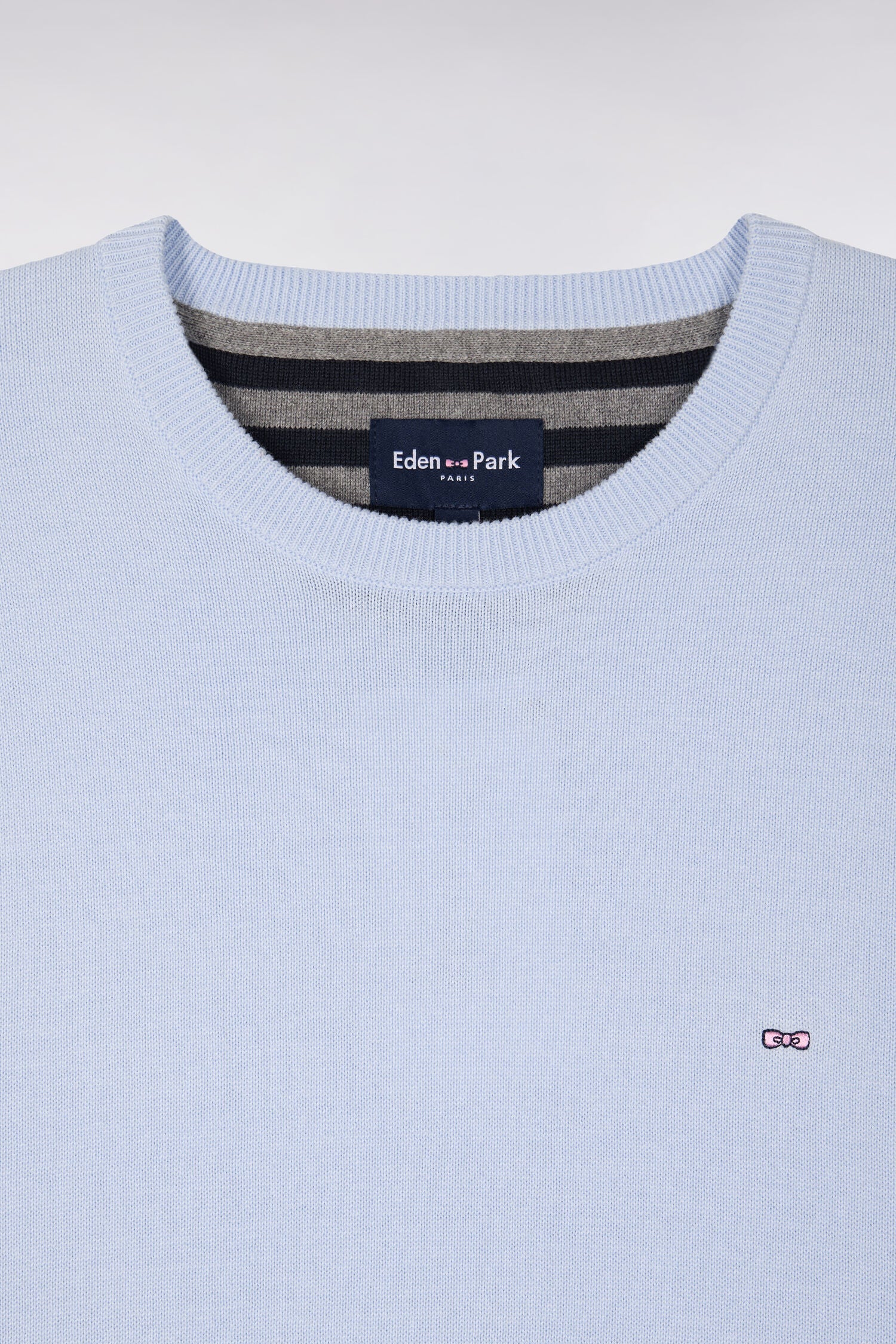 Pull col rond en coton ciel EDEN PARK