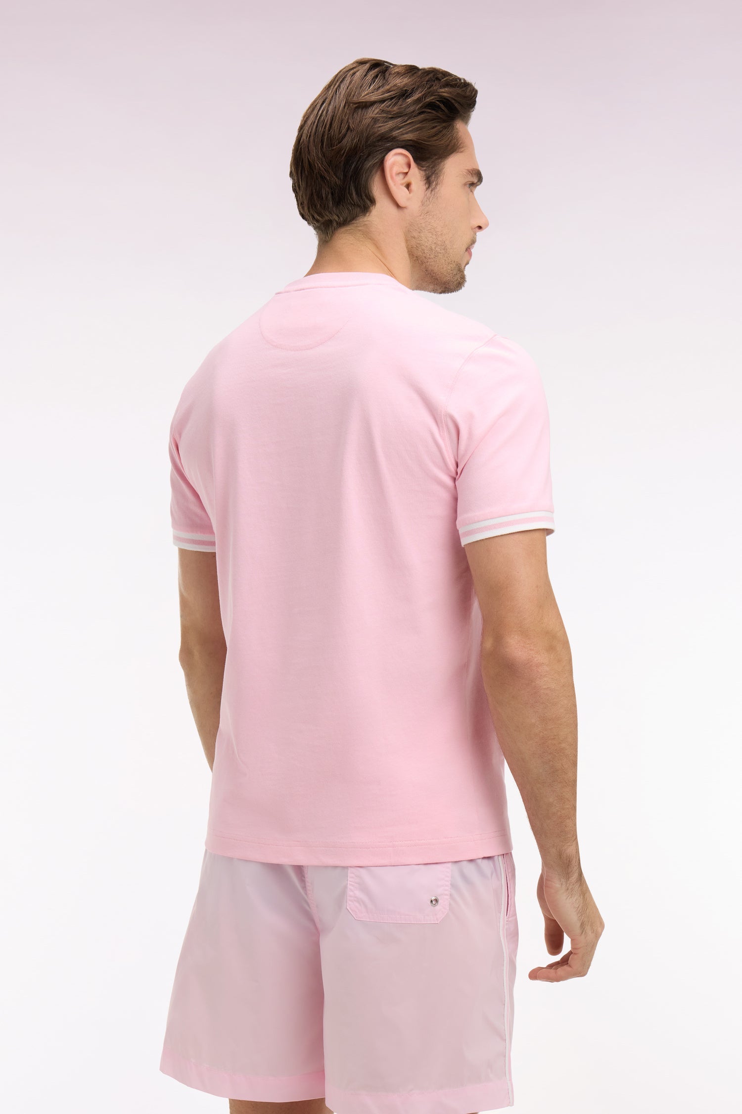 T-shirt à manches courtes en coton rose EDEN PARK