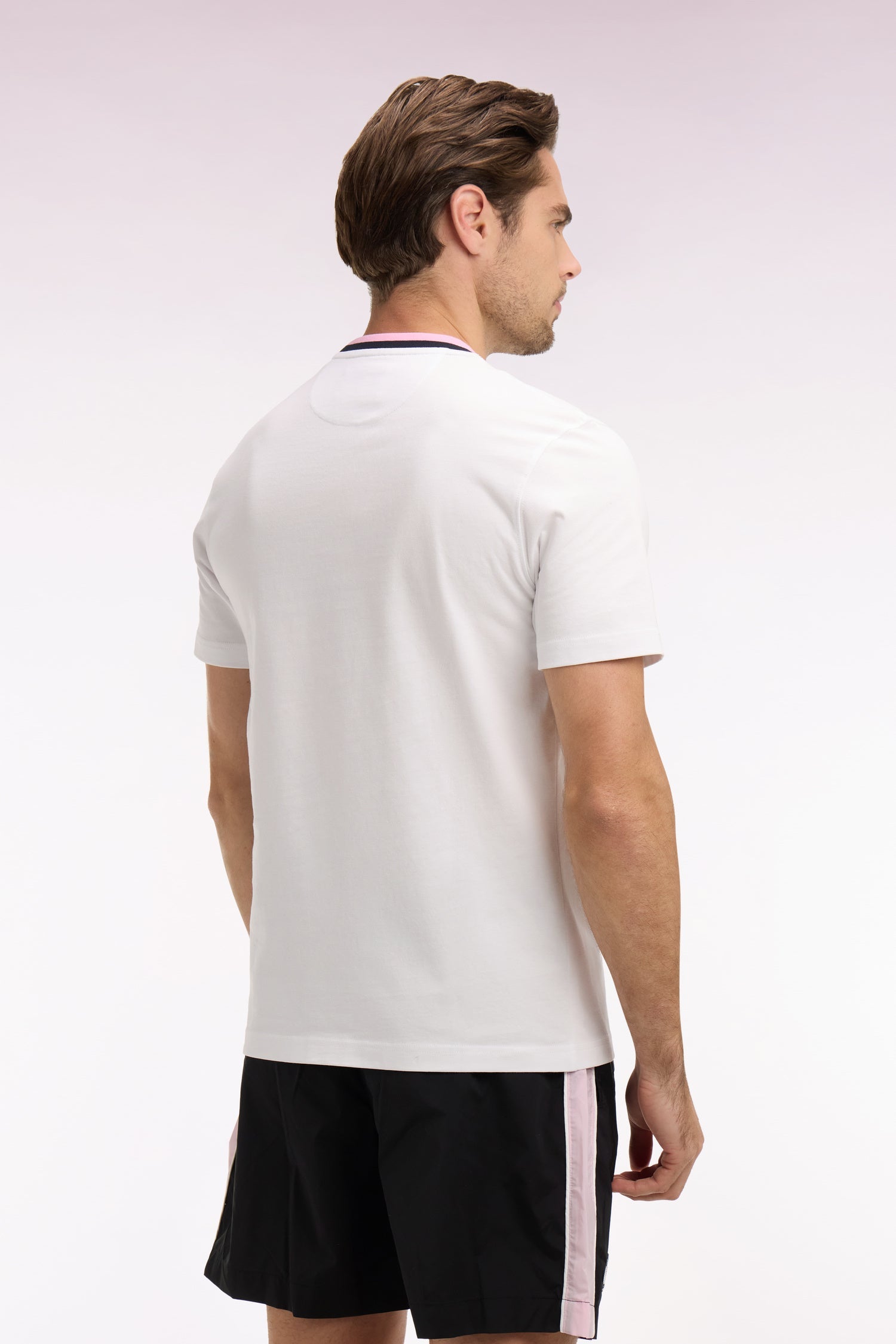 T-shirt à manches courtes en coton blanc écusson 6 Nations EDEN PARK