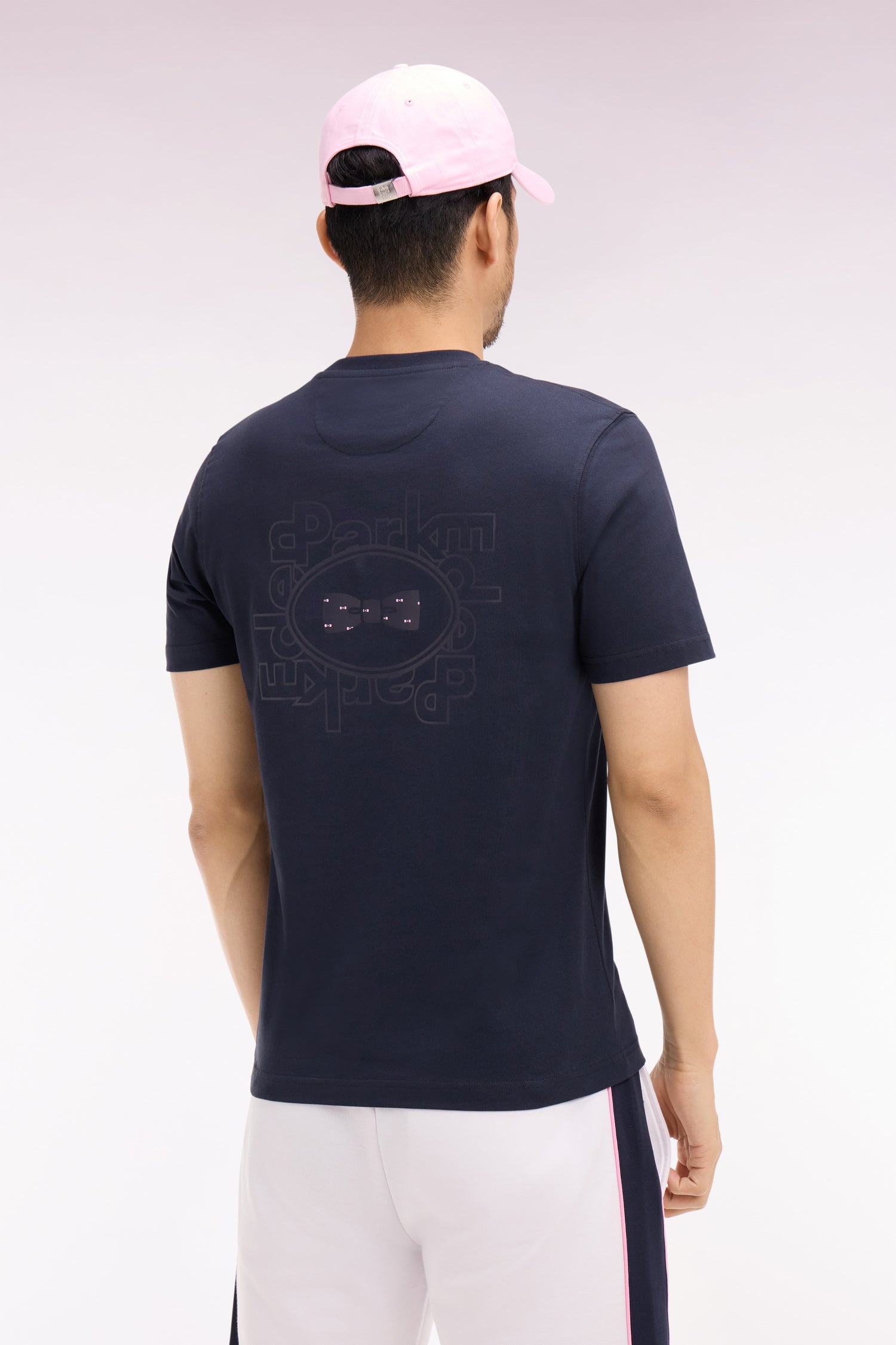 T-shirt à manches courtes marine sérigraphié EDEN PARK