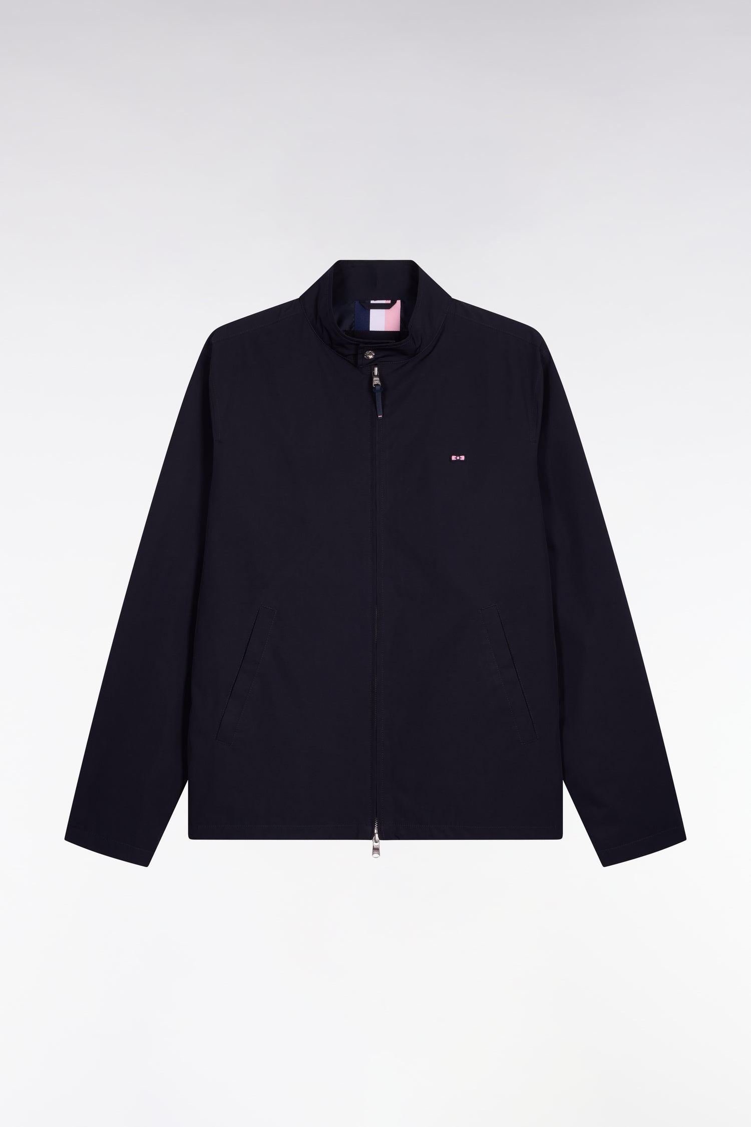 Blouson à col motard en nylon marine EDEN PARK