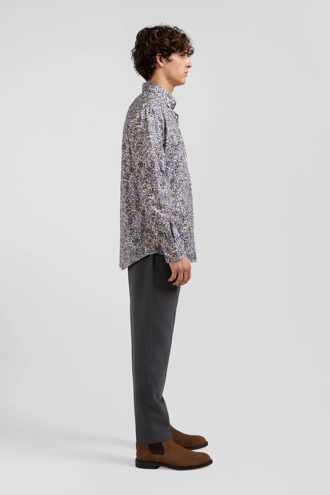 Chemise en coton microimprimé floral coupe Regular EDEN PARK
