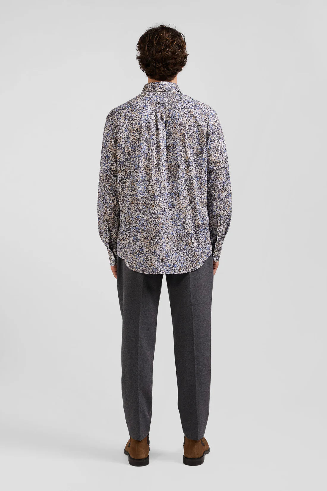 Chemise en coton microimprimé floral coupe Regular EDEN PARK