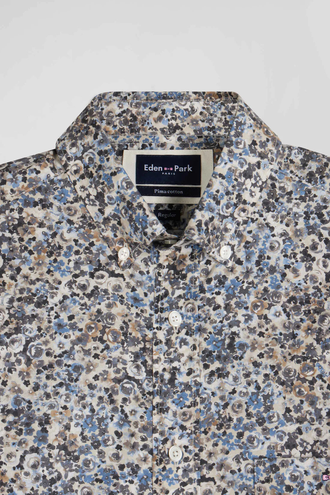 Chemise en coton microimprimé floral coupe Regular EDEN PARK
