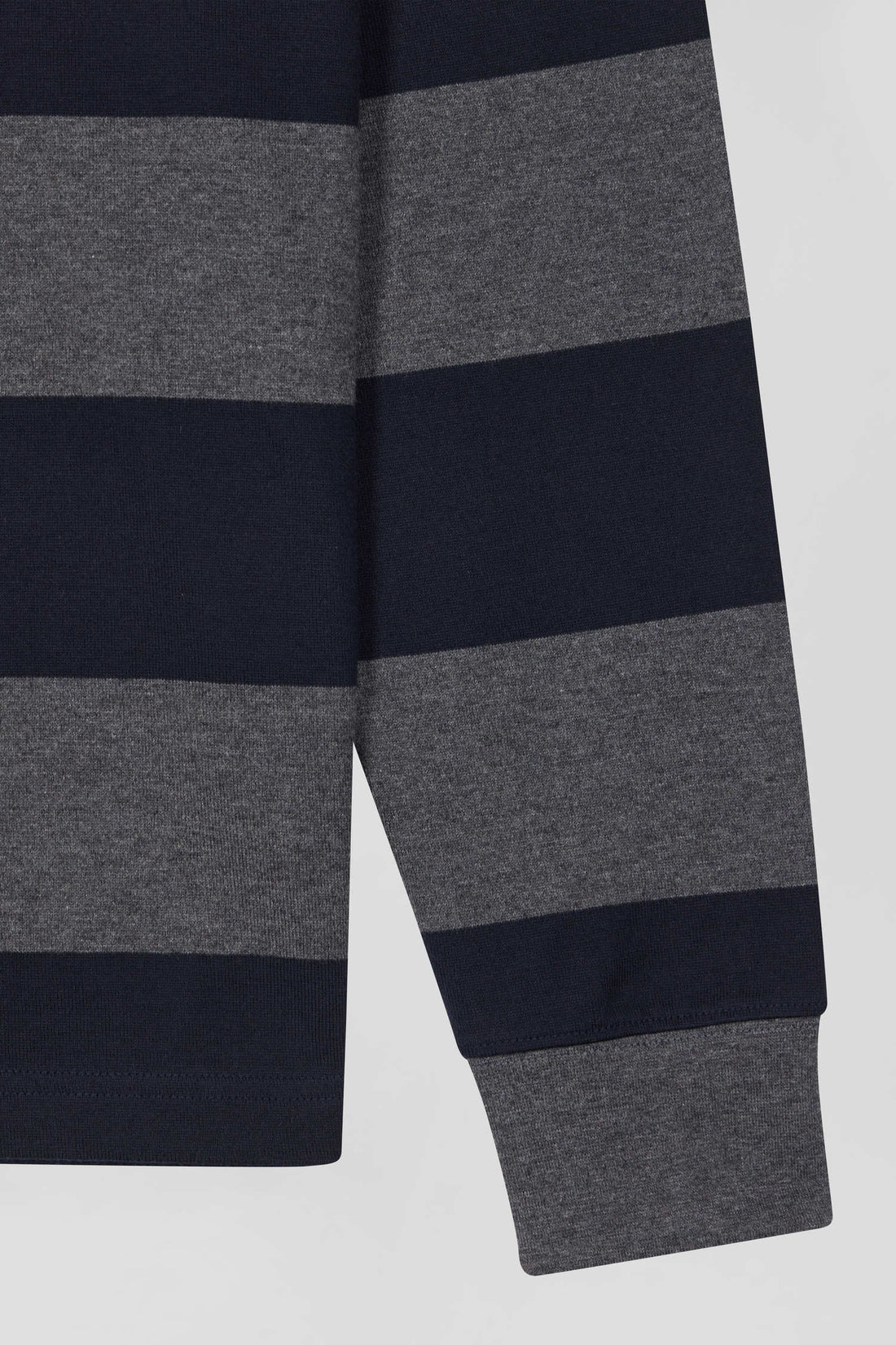 Maillot manches longues en coton gris cerclé EDEN PARK