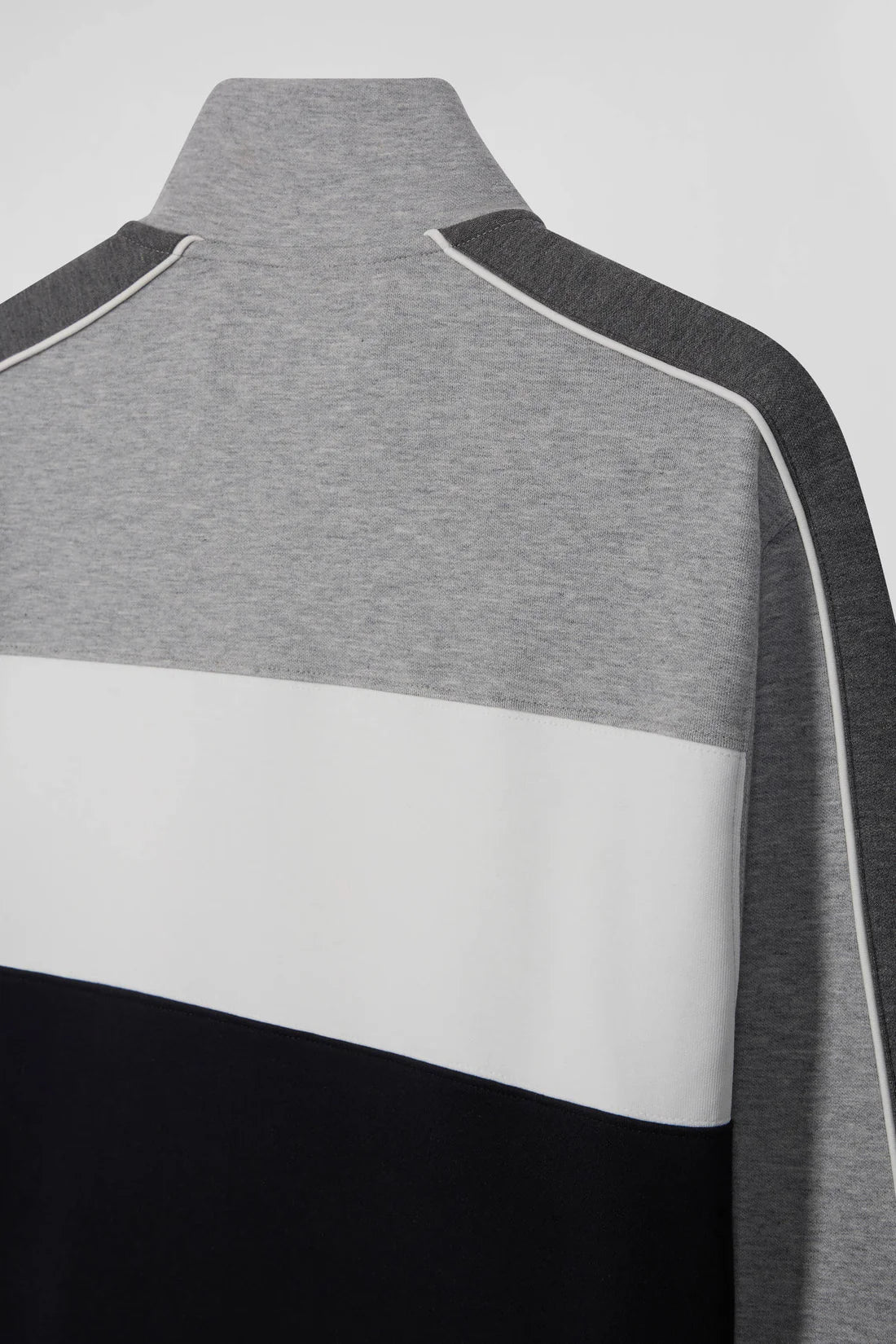 Sweatshirt zippé colorblock noir coupe Regular EDEN PARK