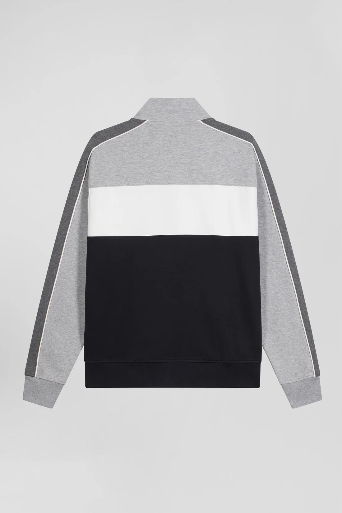 Sweatshirt zippé colorblock noir coupe Regular EDEN PARK