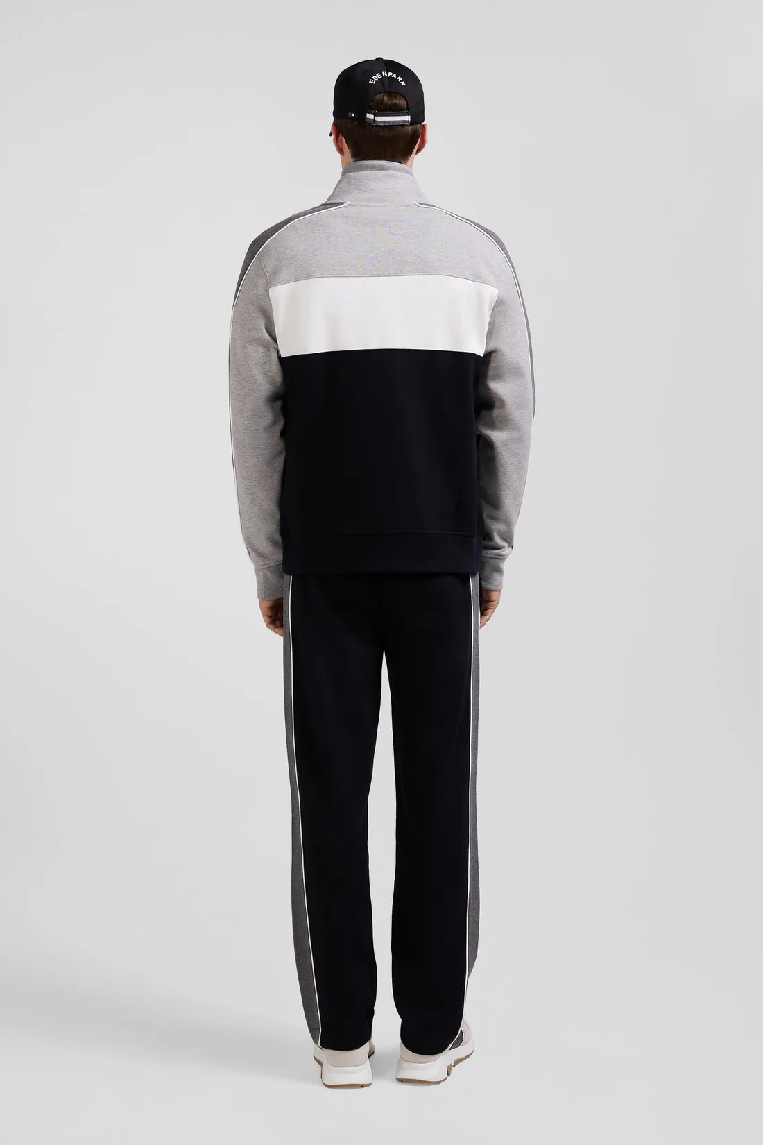 Sweatshirt zippé colorblock noir coupe Regular EDEN PARK