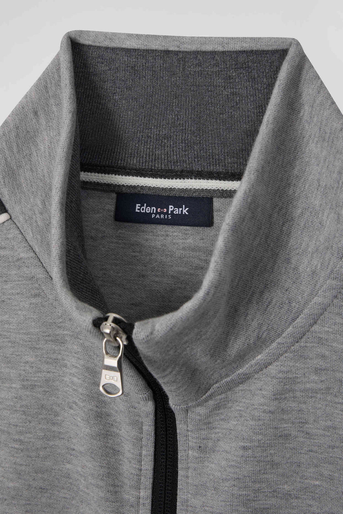 Sweatshirt zippé colorblock noir coupe Regular EDEN PARK