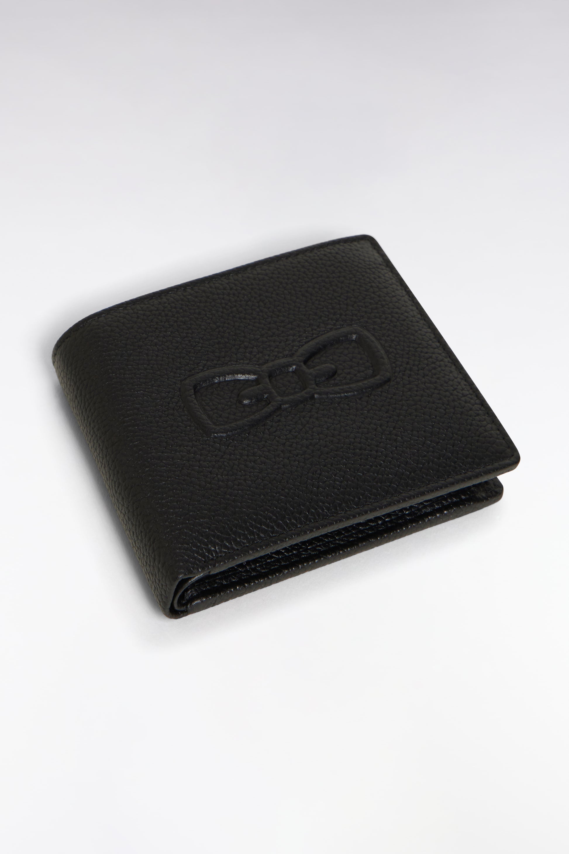 Portefeuille format italien en cuir grainé noir EDEN PARK