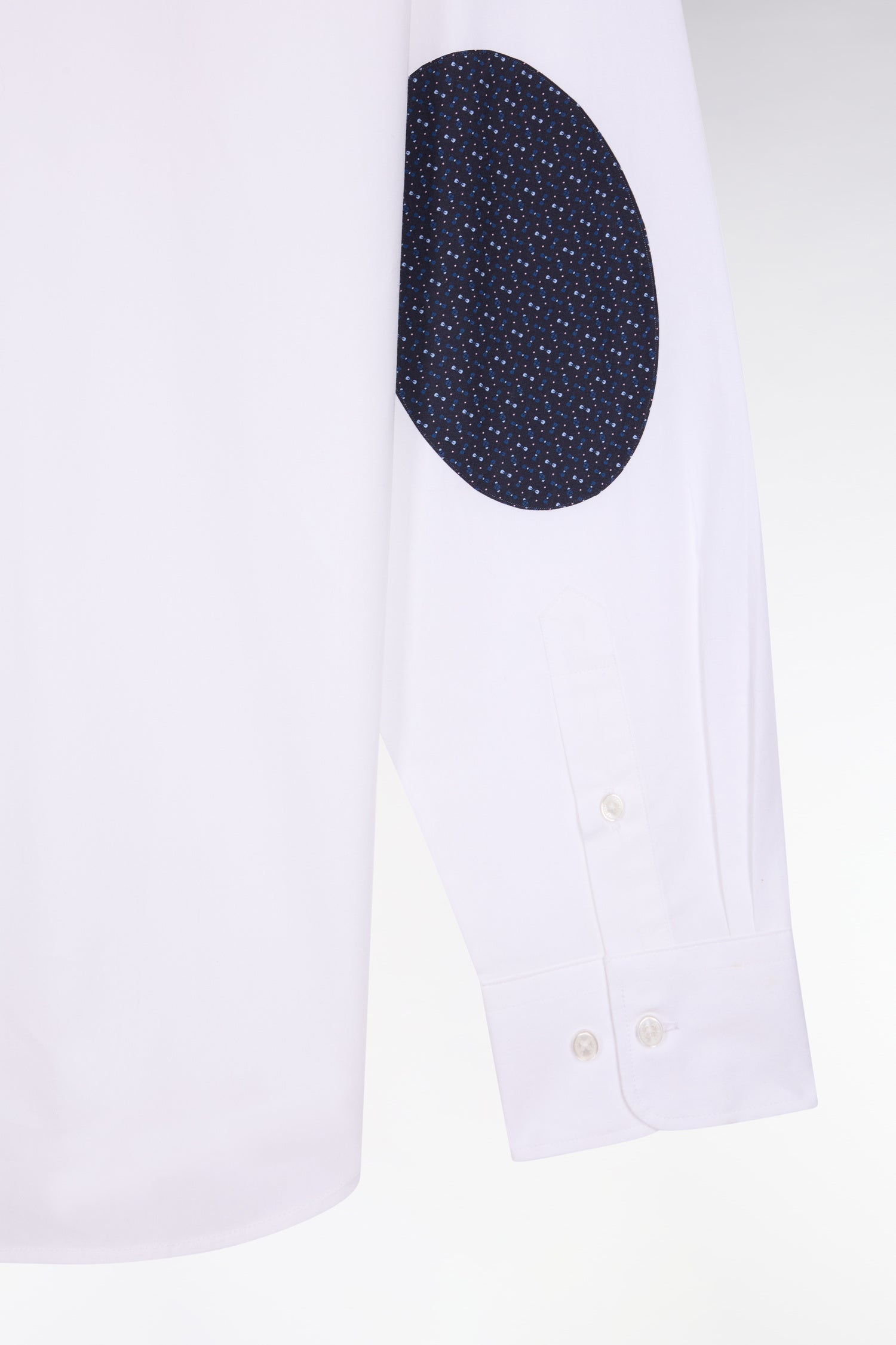 Chemise en coton blanc à coudière imprimées coupe regular EDEN PARK