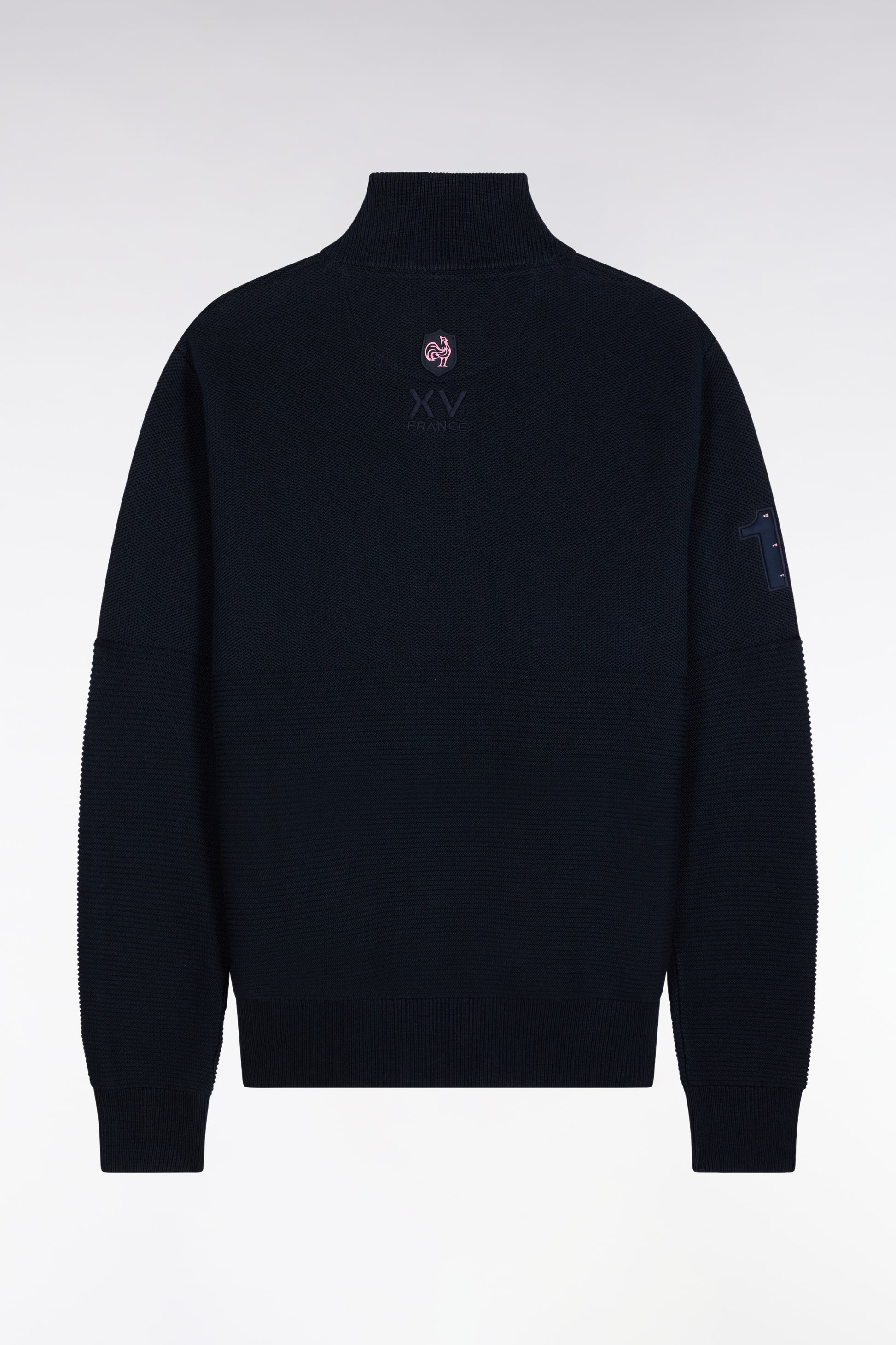 Pull col camionneur XV de France en coton marine EDEN PARK