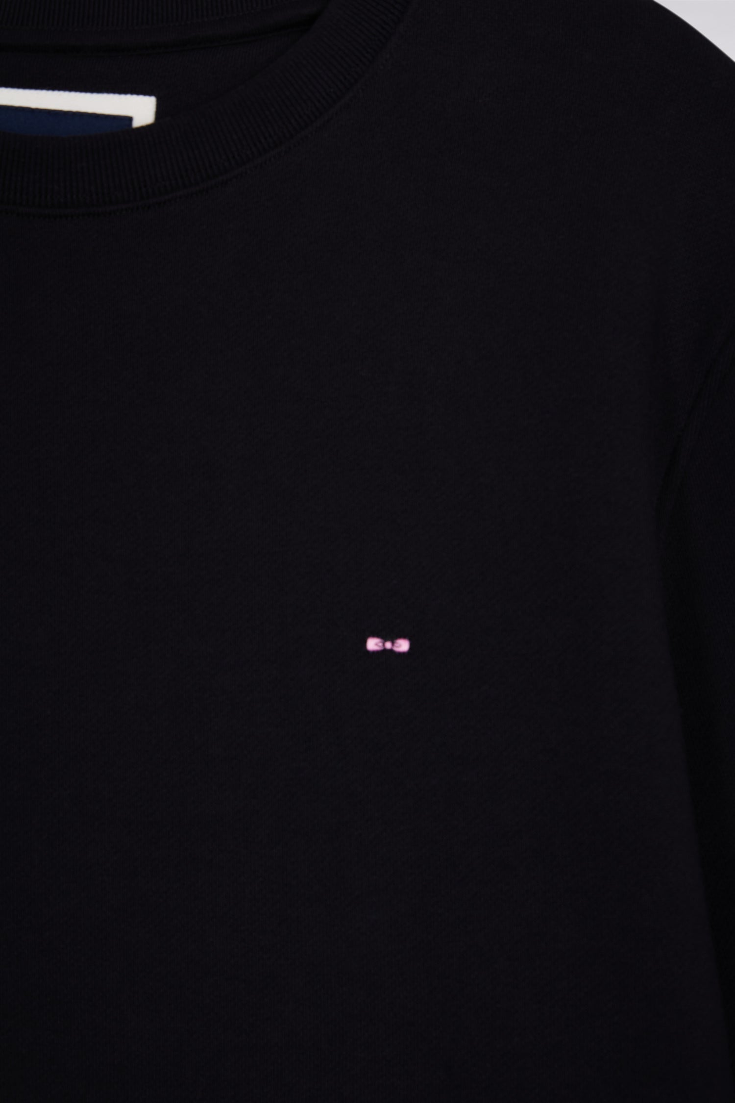 Sweatshirt à col rond en coton marine coupe droite EDEN PARK