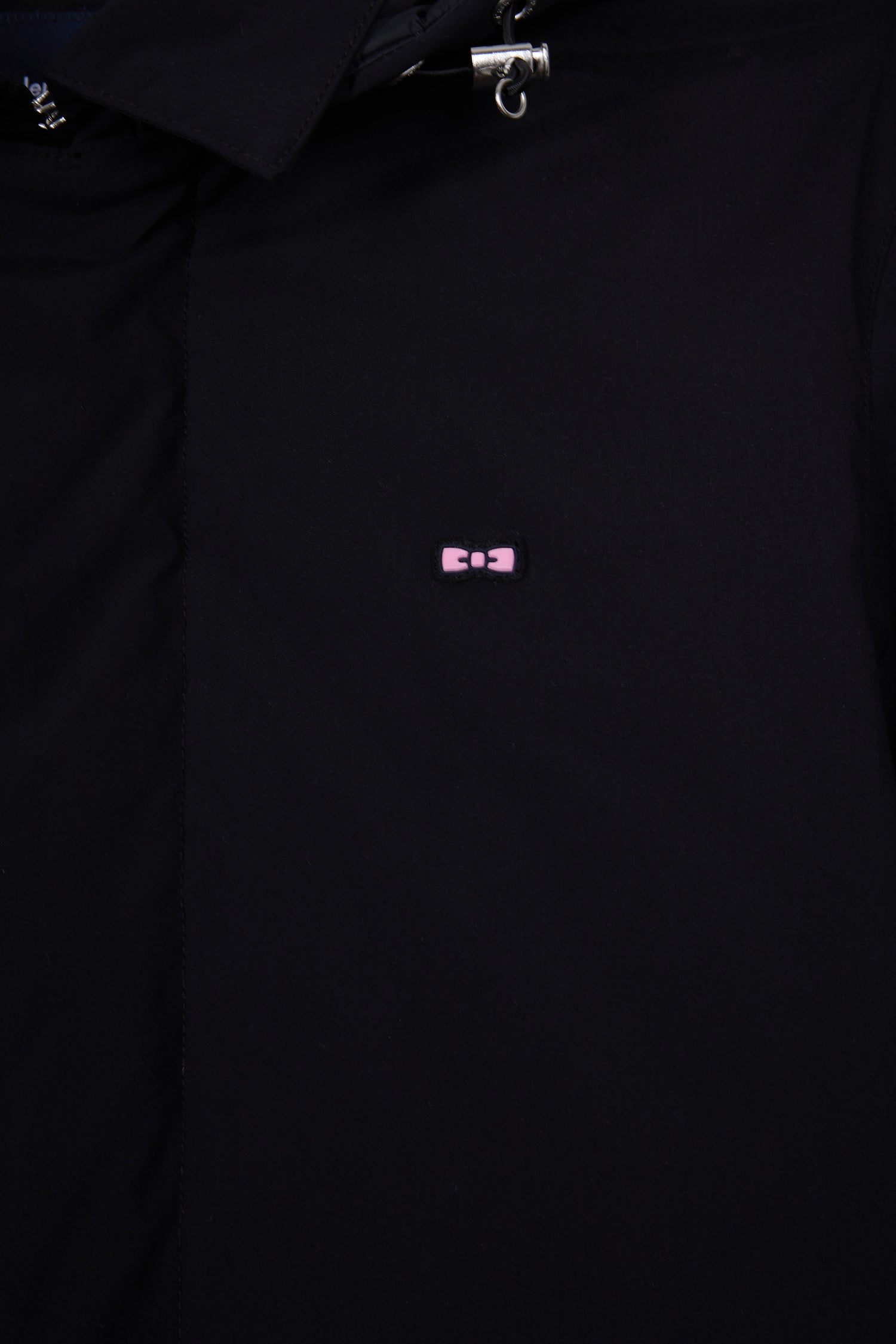 Imperméable long en nylon noir à capuche amovible EDEN PARK