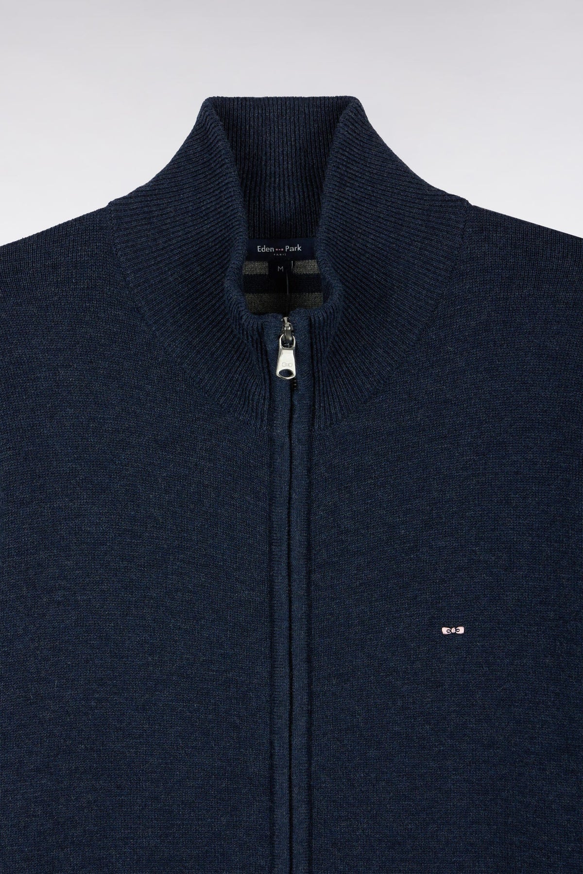 Cardigan col montant zippé bleu Eden Park