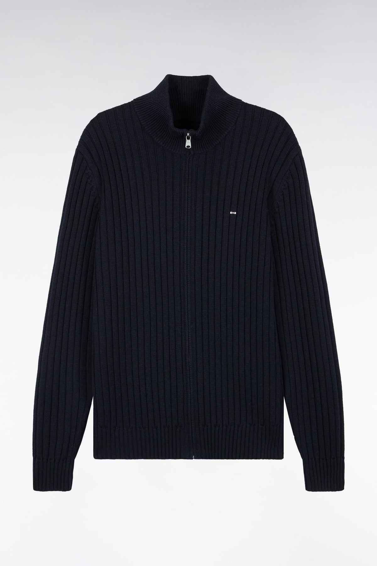 Cardigan col camionneur zippé en côte plate Eden Park