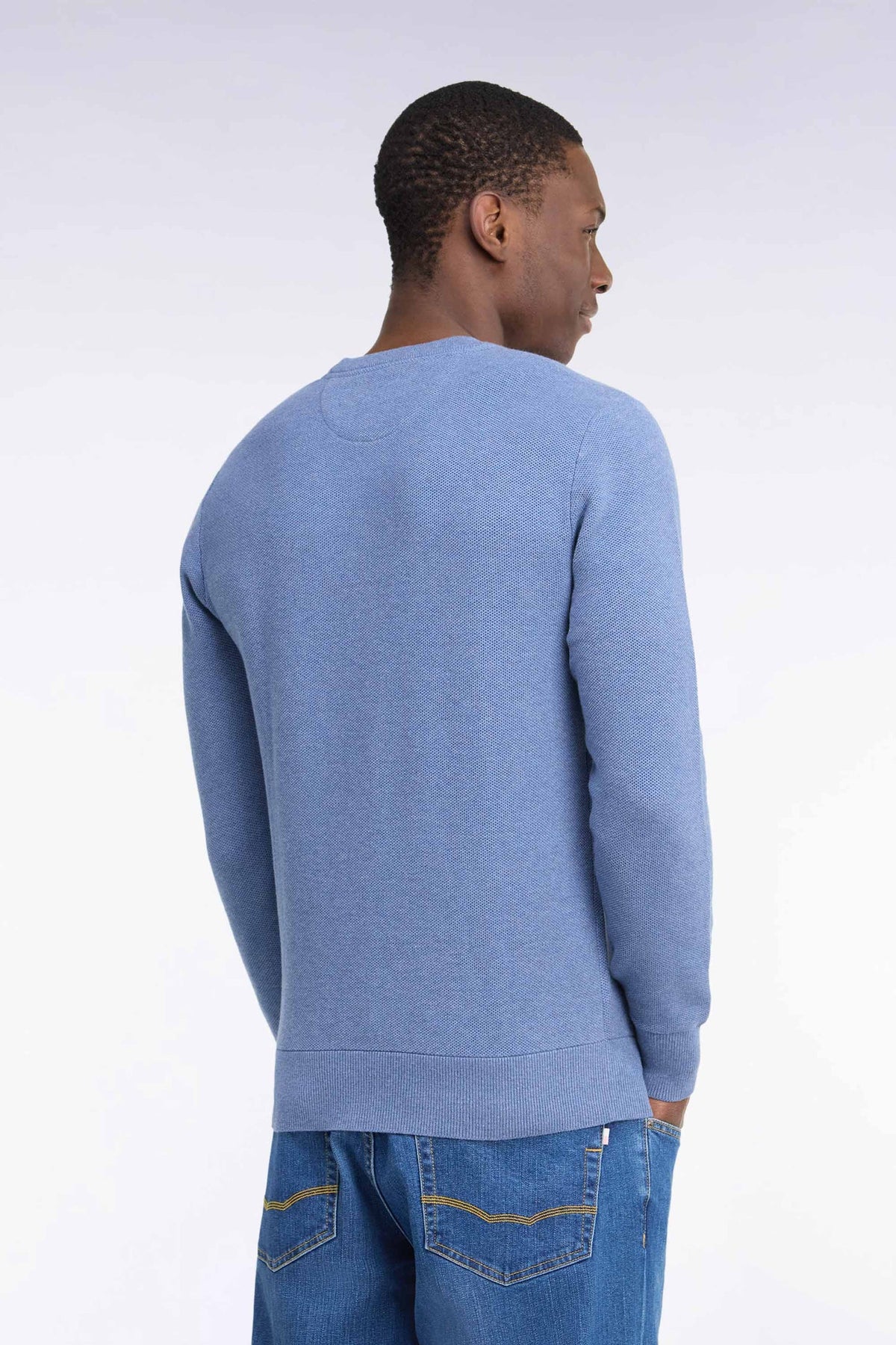 Pull col rond en coton nid d'Abeille Eden Park
