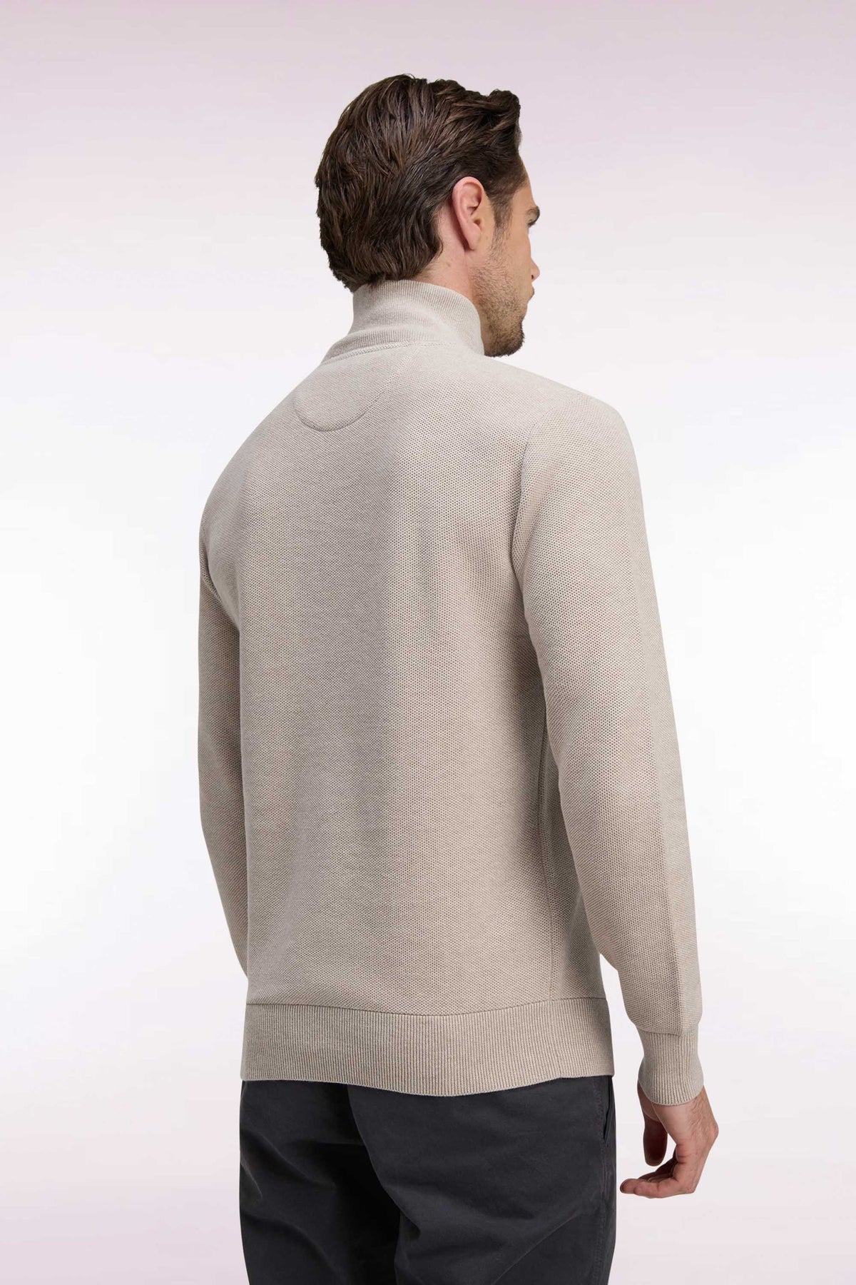 Pull col camionneur en coton beige Eden Park