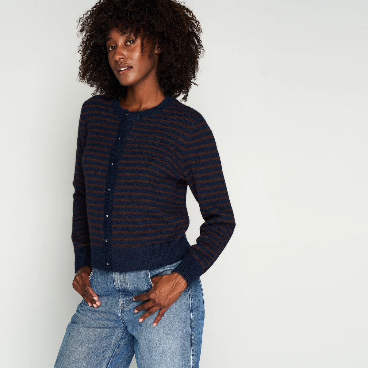 Gilet rayé souple avec laine Green Ice