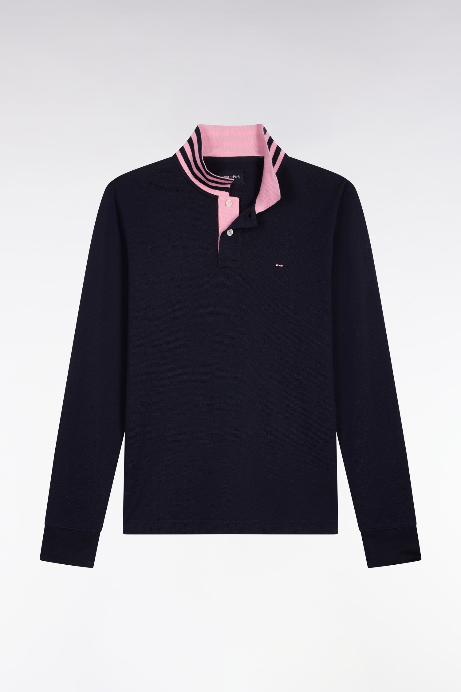 Polo manches longues bleu marine EDEN PARK