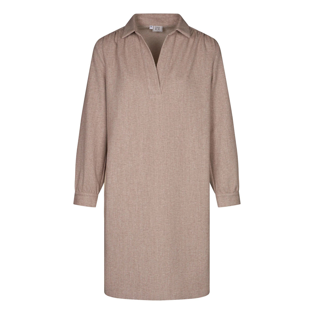 Robe en demi-velours à fines côtes Green Ice