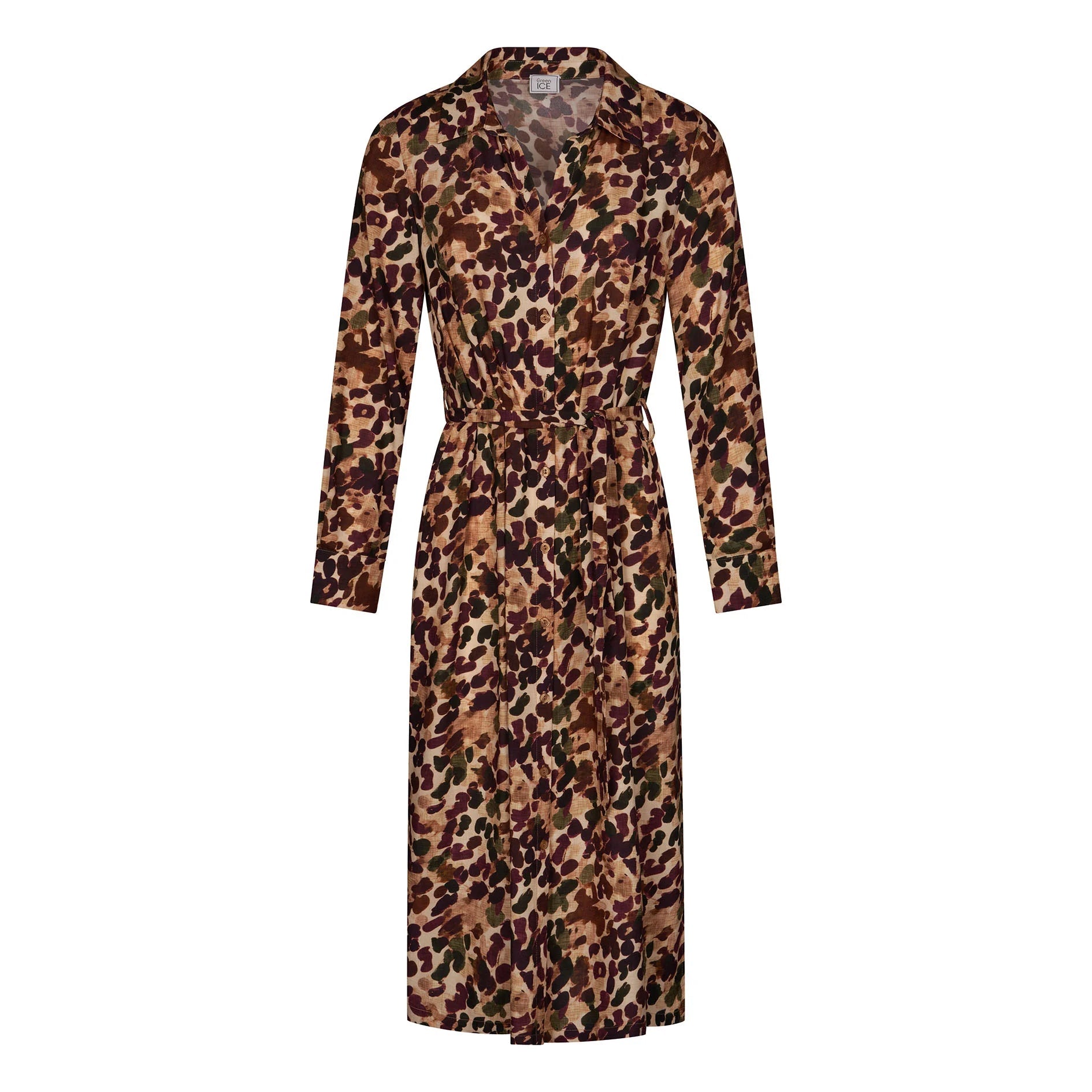 Robe chemise imprimé bordeaux Green Ice