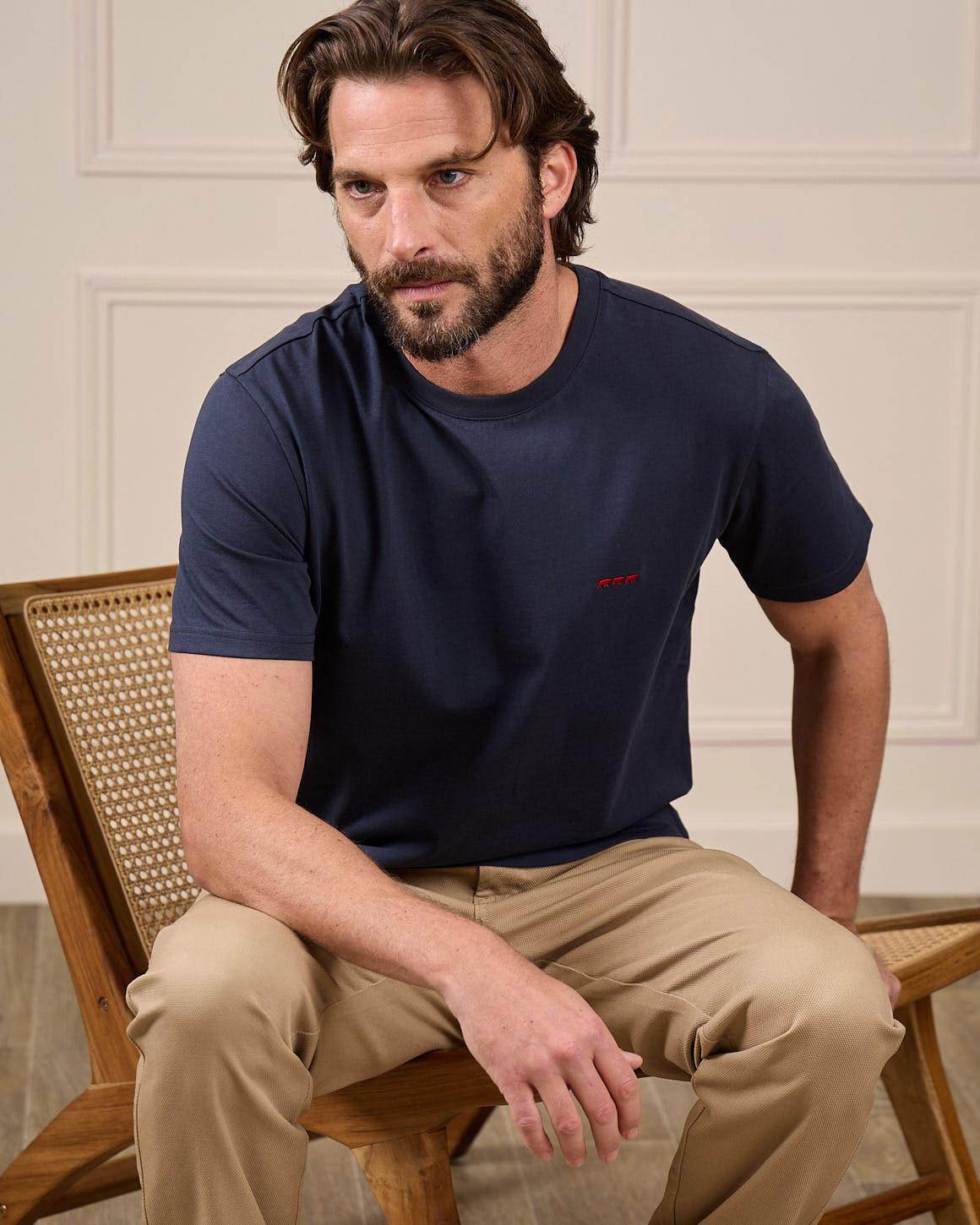 T-shirt bleu marine MISE AU GREEN