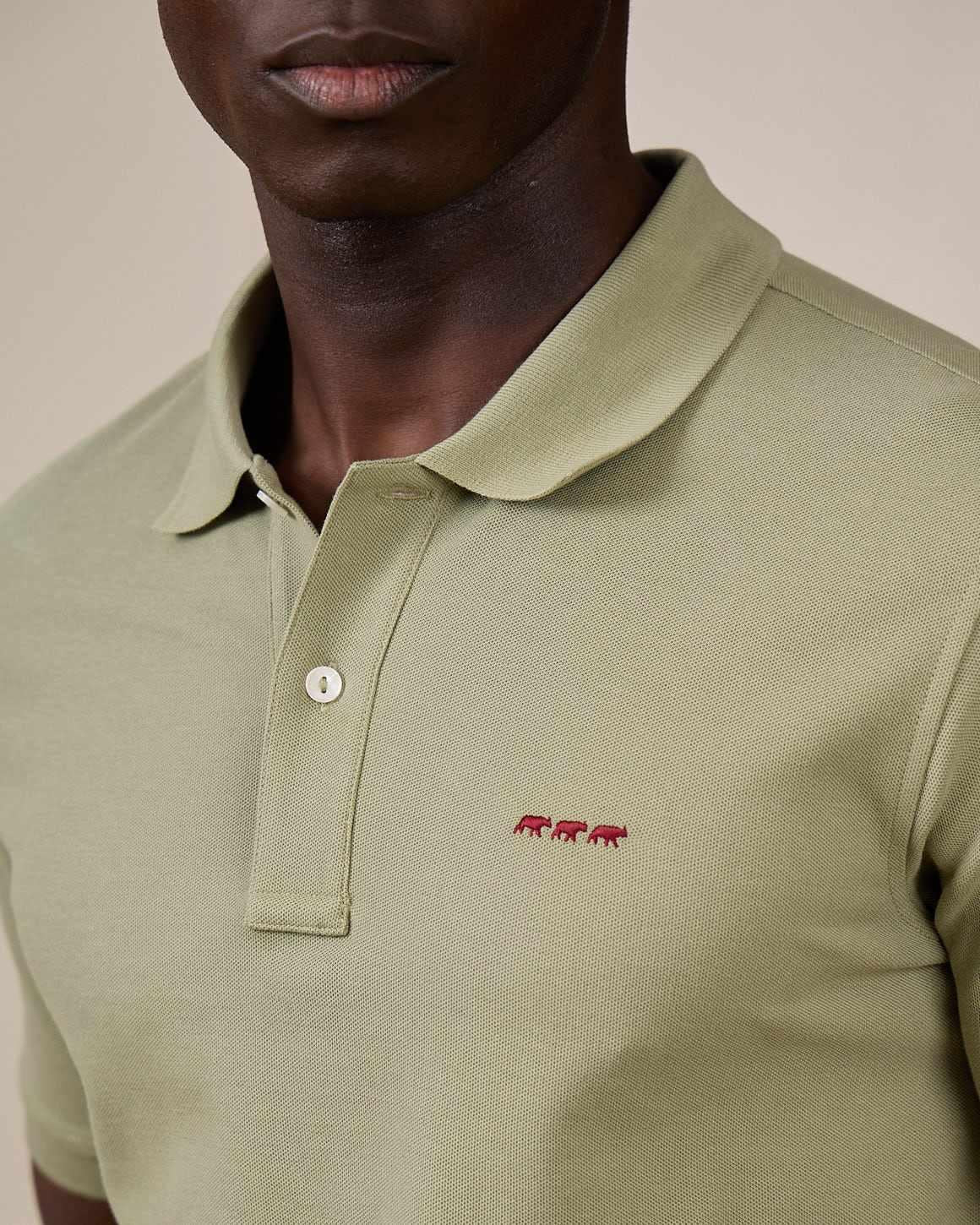 Polo kaki clair MISE AU GREEN