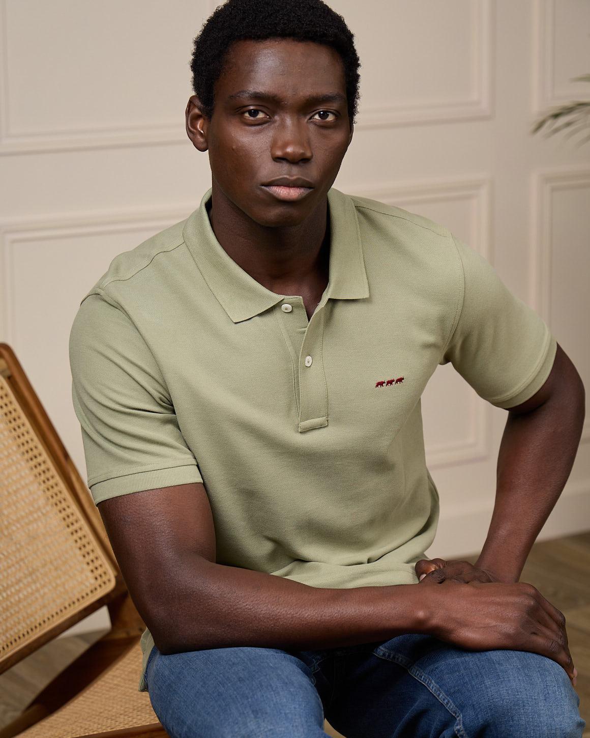 Polo kaki clair MISE AU GREEN