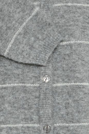 Cardigan gris à rayures FRANSA