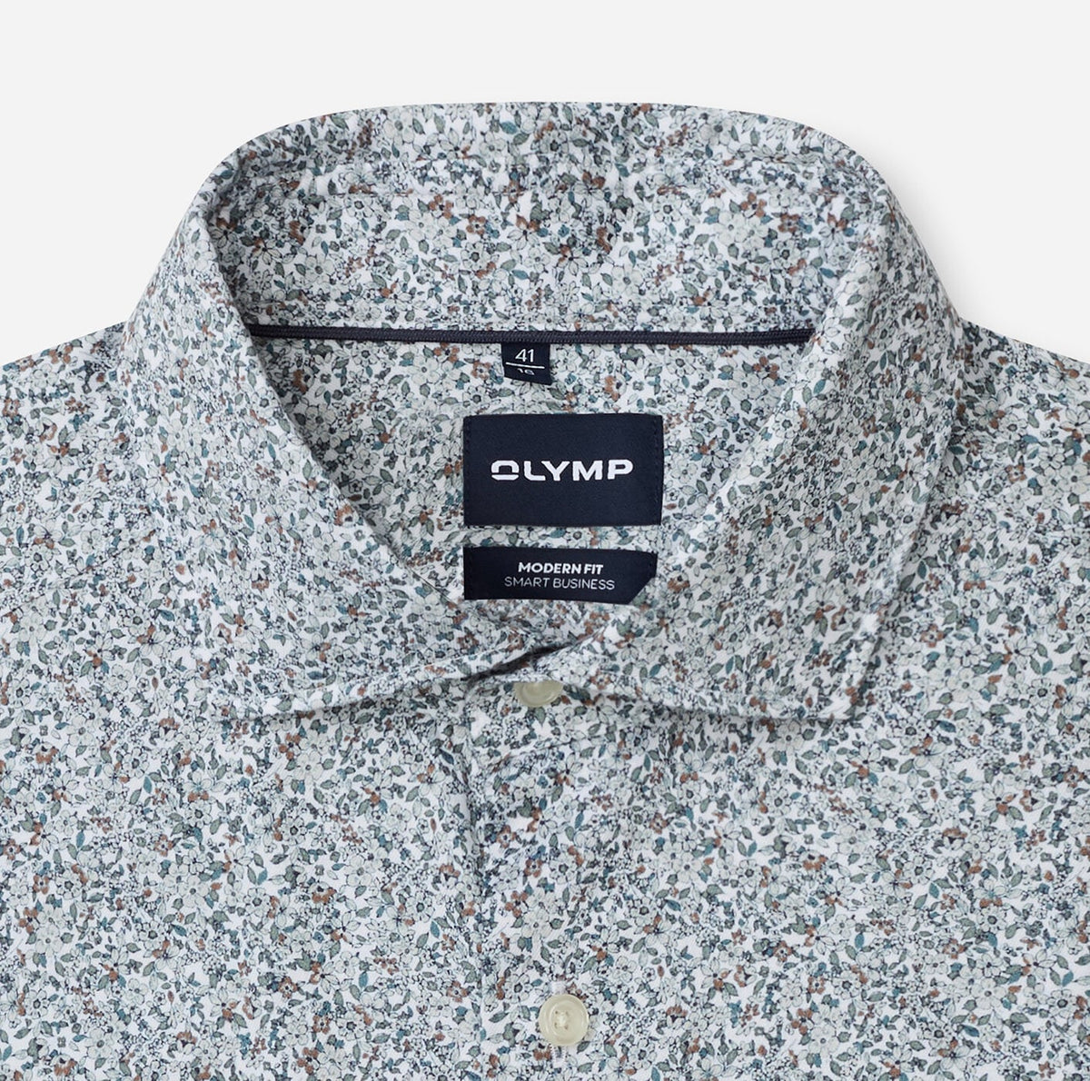 Chemise imprimée floral grège Olymp
