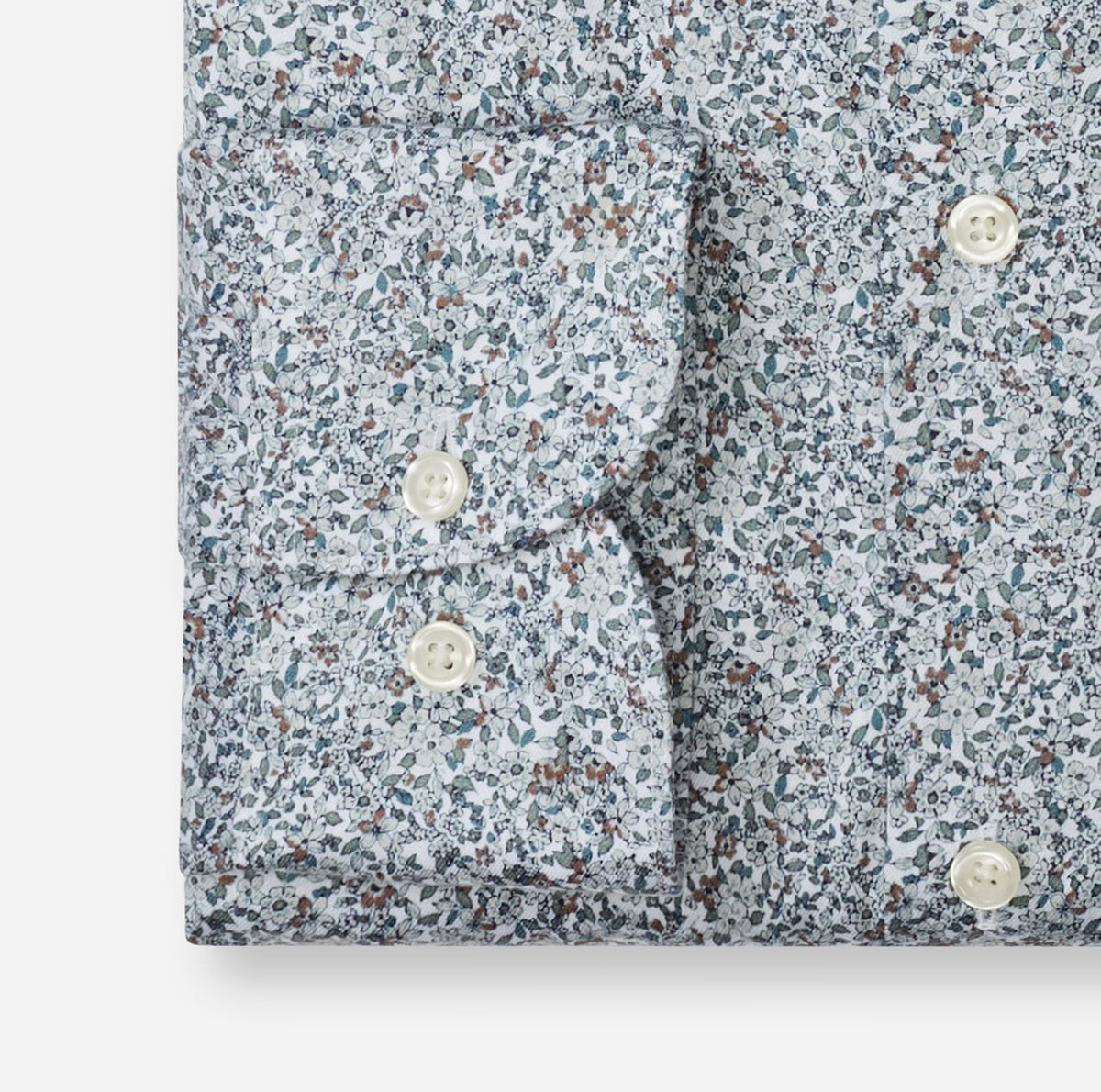 Chemise imprimée floral grège Olymp