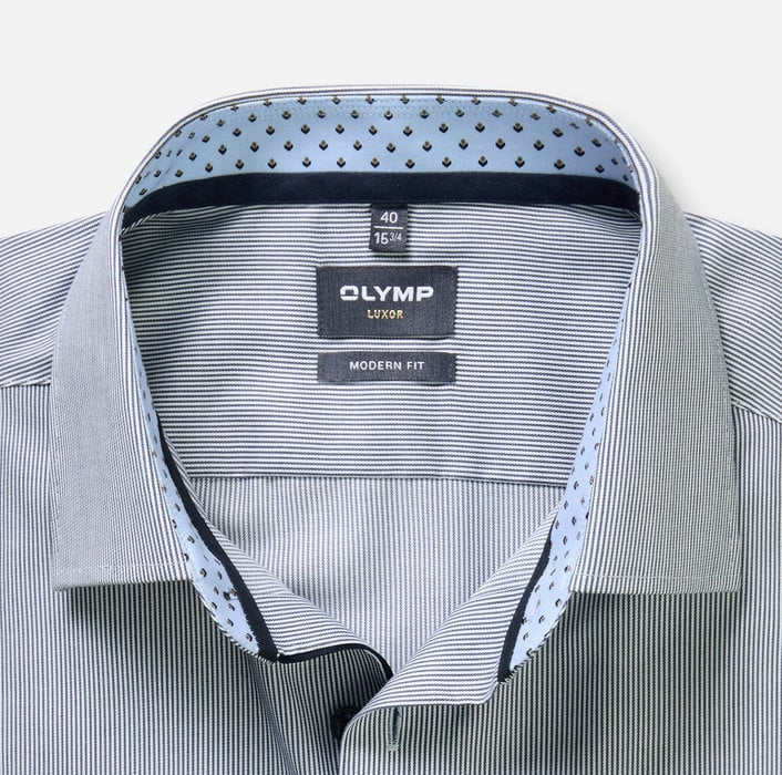 Chemise fines rayures ciel OLYMP