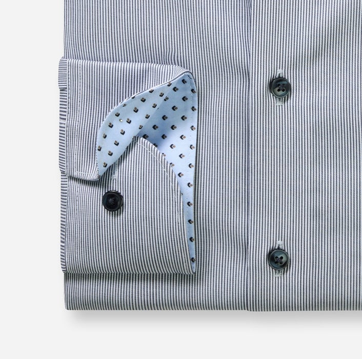 Chemise fines rayures ciel OLYMP